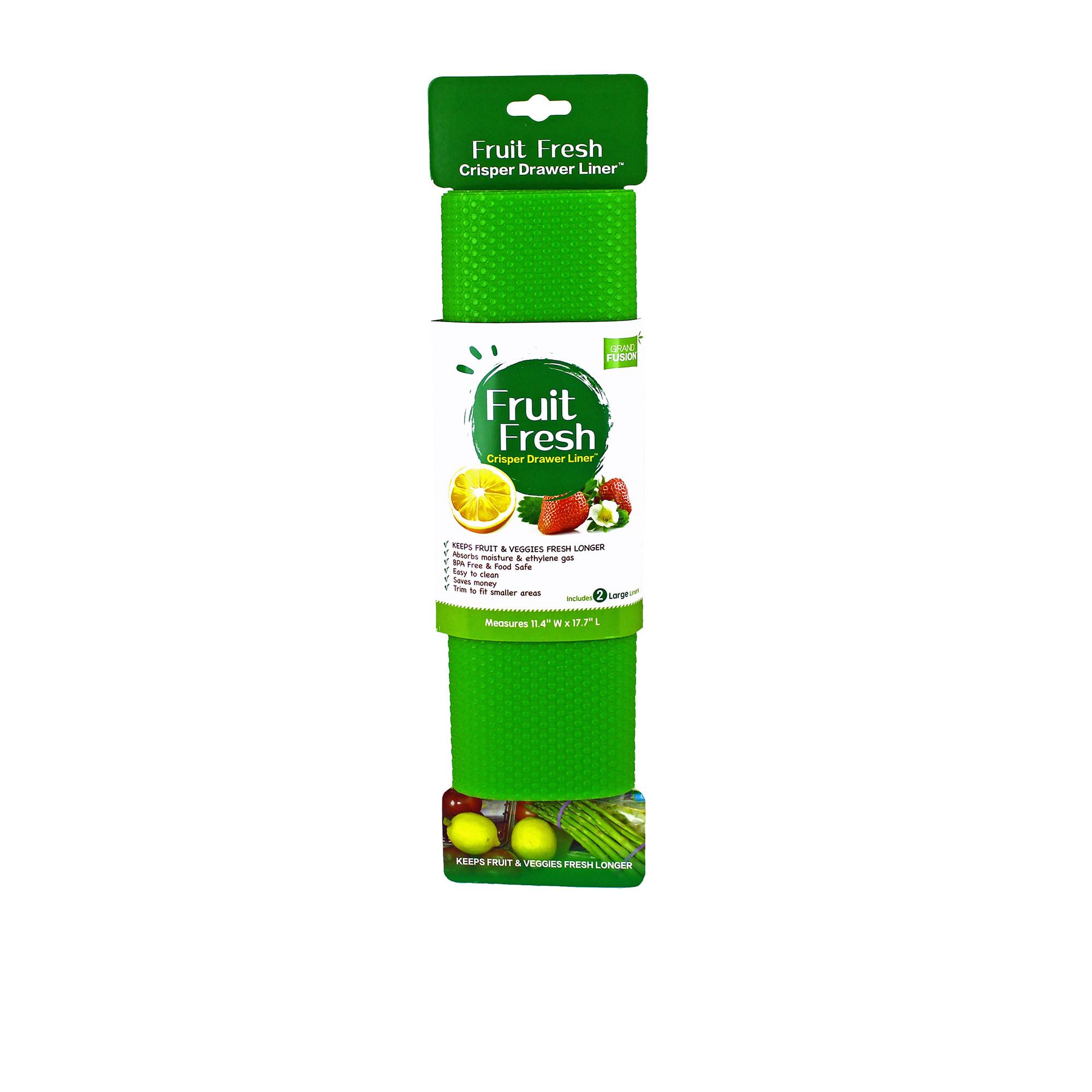 Grand Fusion Silicone Fruit Fresh Crisper Drawer Liner Set of 2 Green Image 2