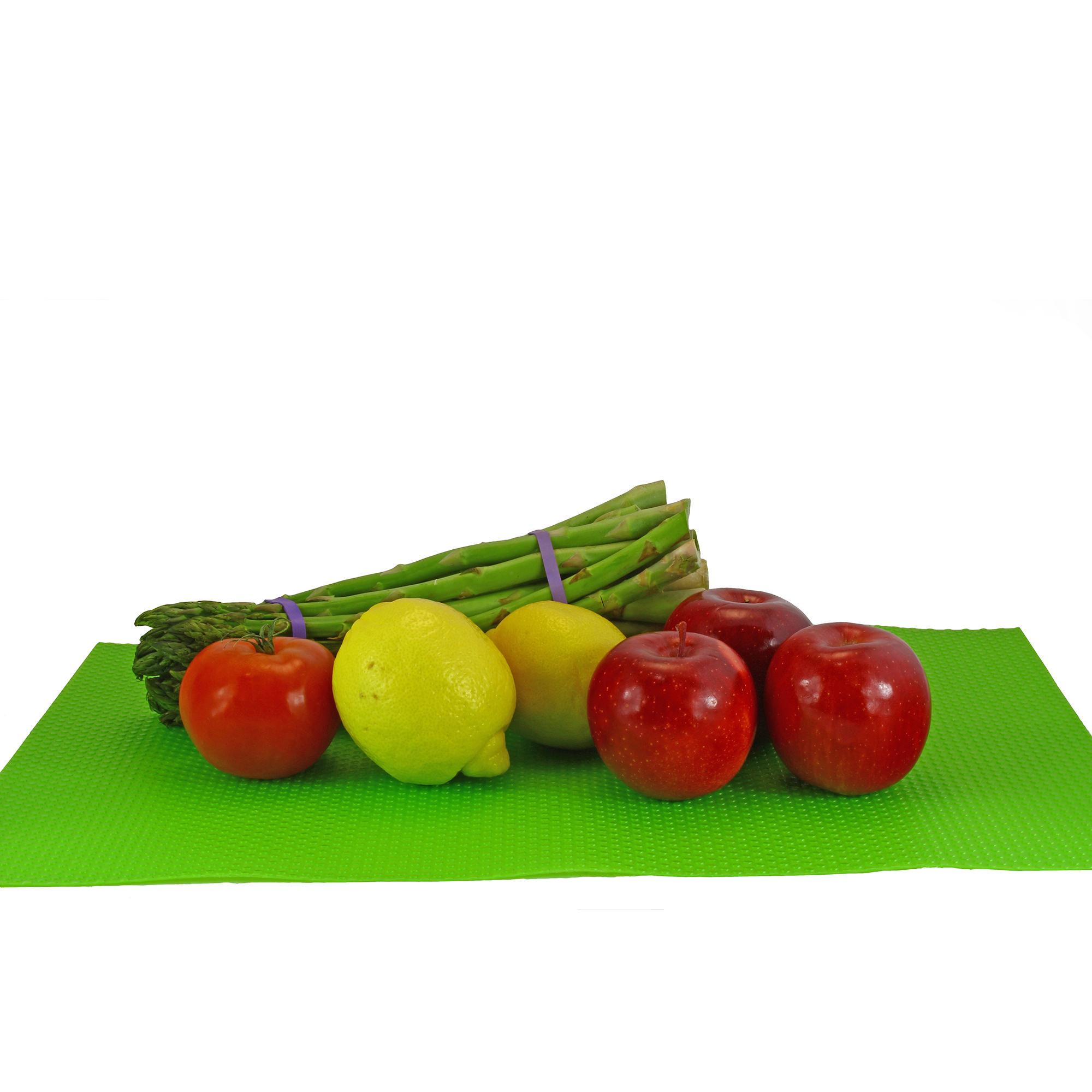 Grand Fusion Silicone Fruit Fresh Crisper Drawer Liner Set of 2 Green Image 3