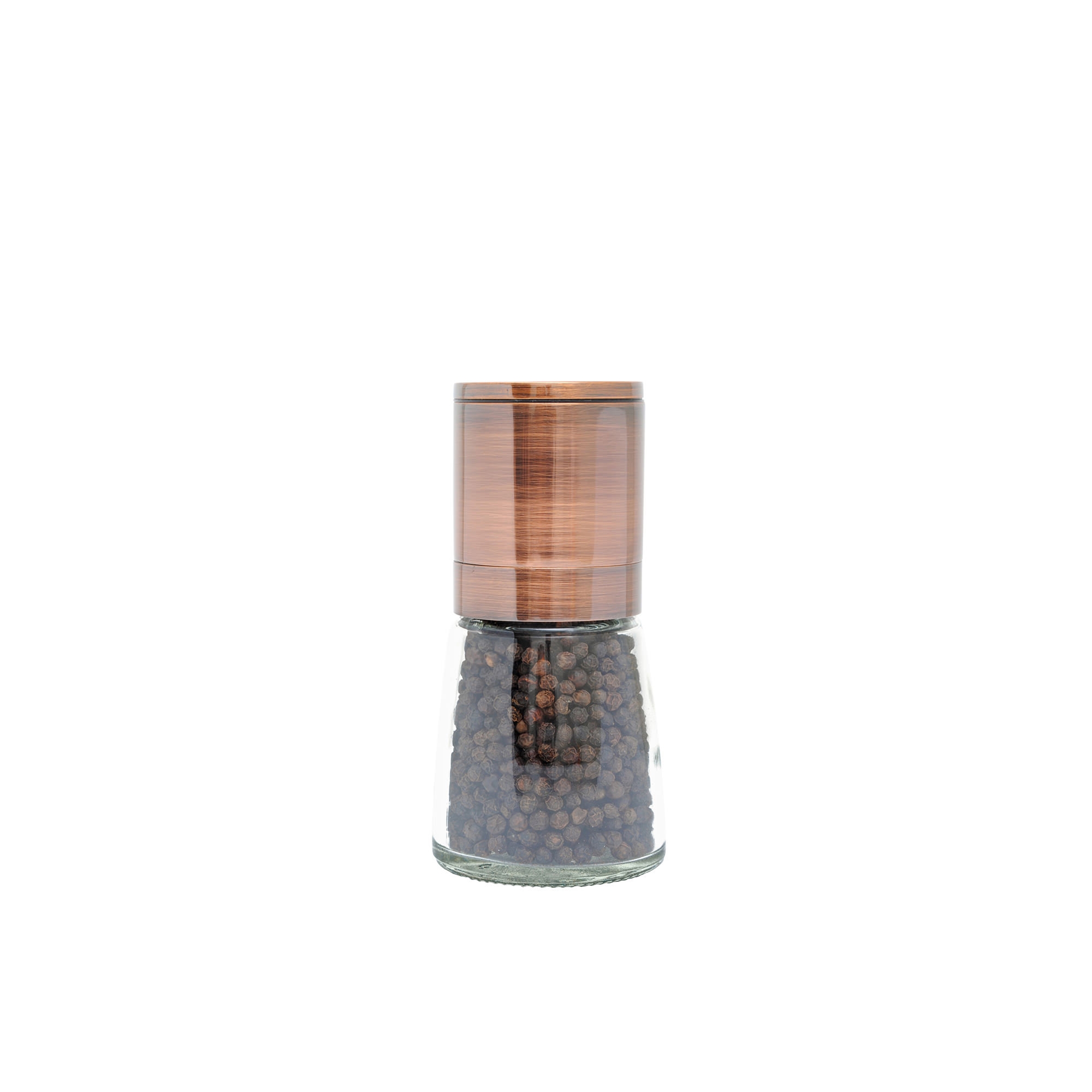 Grind & Shake Copper Upside Down Mill with Black Peppercorn 65g Image 1