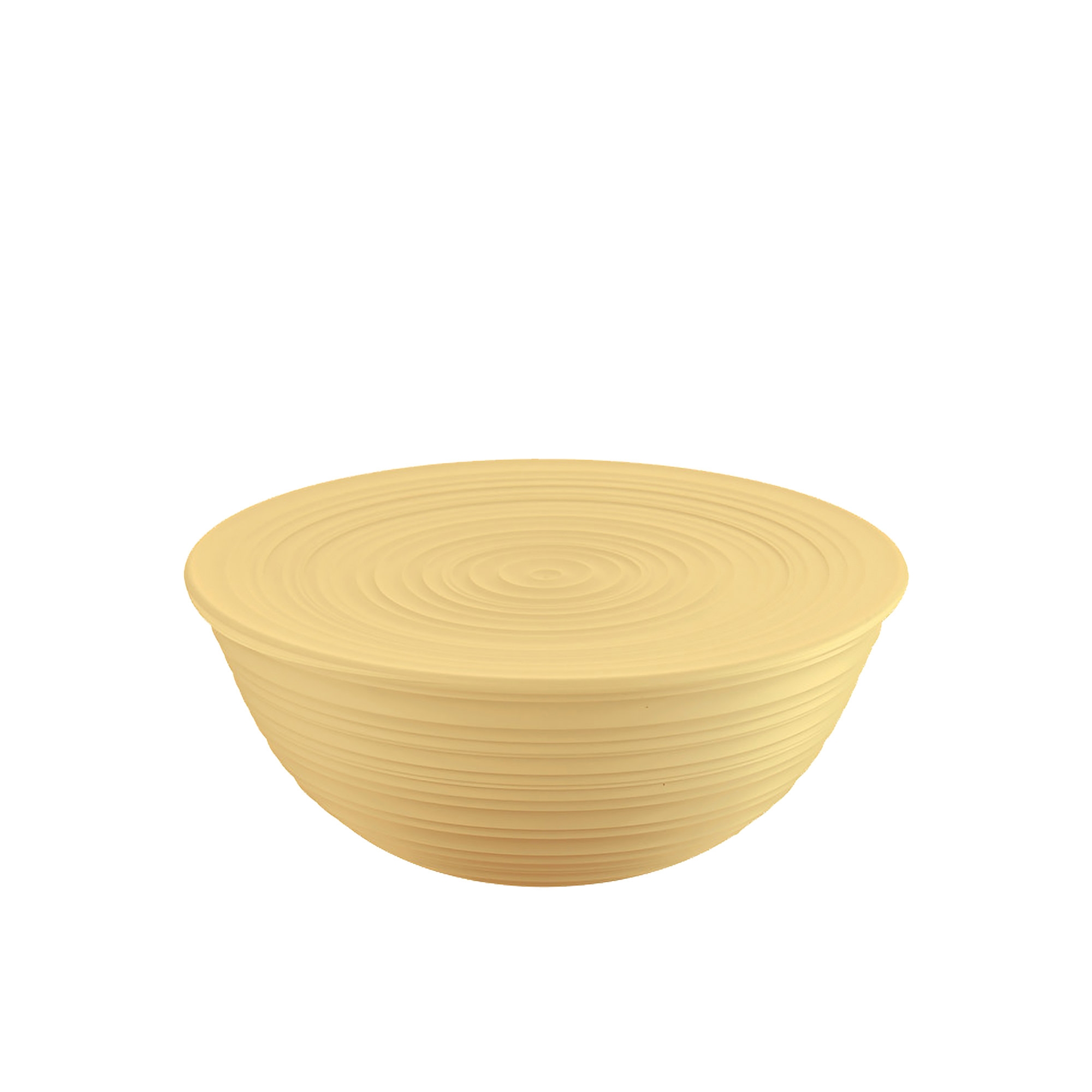 Guzzini Earth Tierra Bowl with Lid Medium Mustard Yellow Image 1