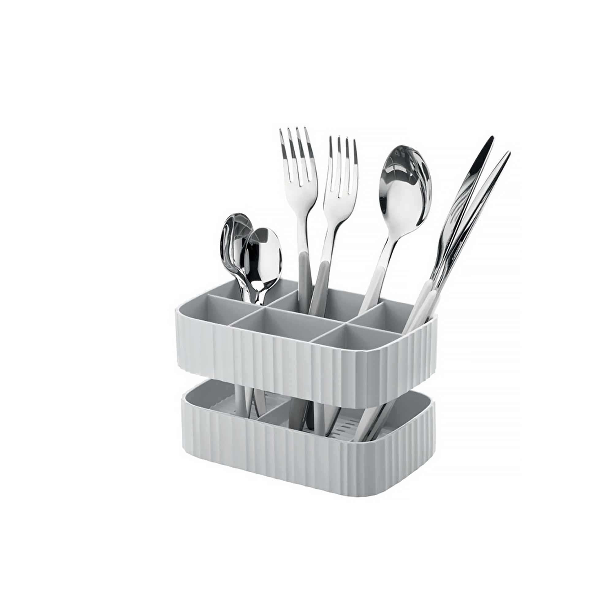 Guzzini Eco-Kitchen Drain & Safe Cutlery Drainer Grey Image 2
