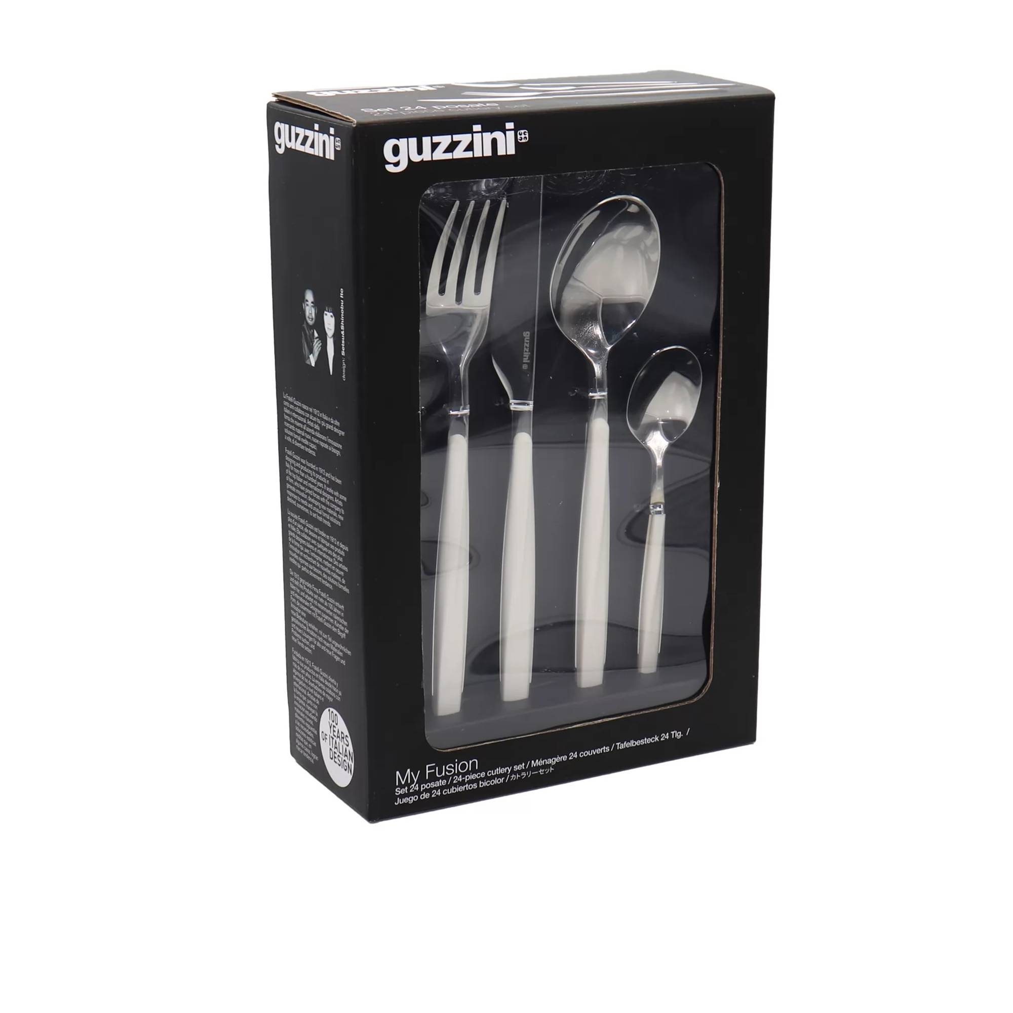 Guzzini My Fusion Cutlery Set 24pc White Image 2