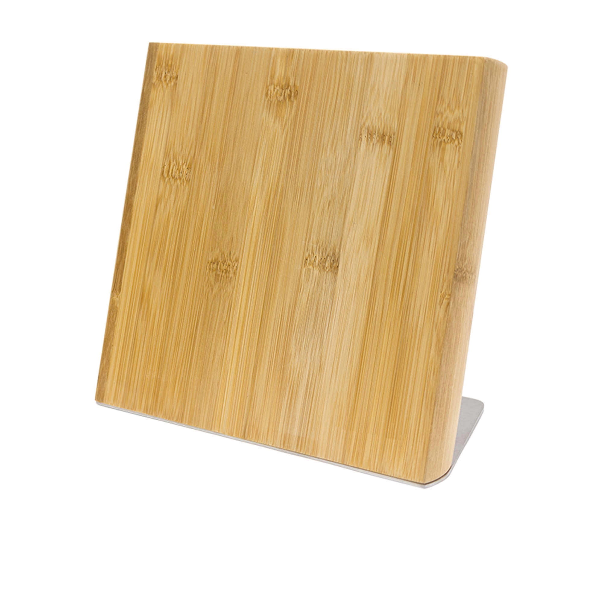 Icon Chef Magnetic Knife Block Stand with Stainless Steel Base Bamboo Image 1