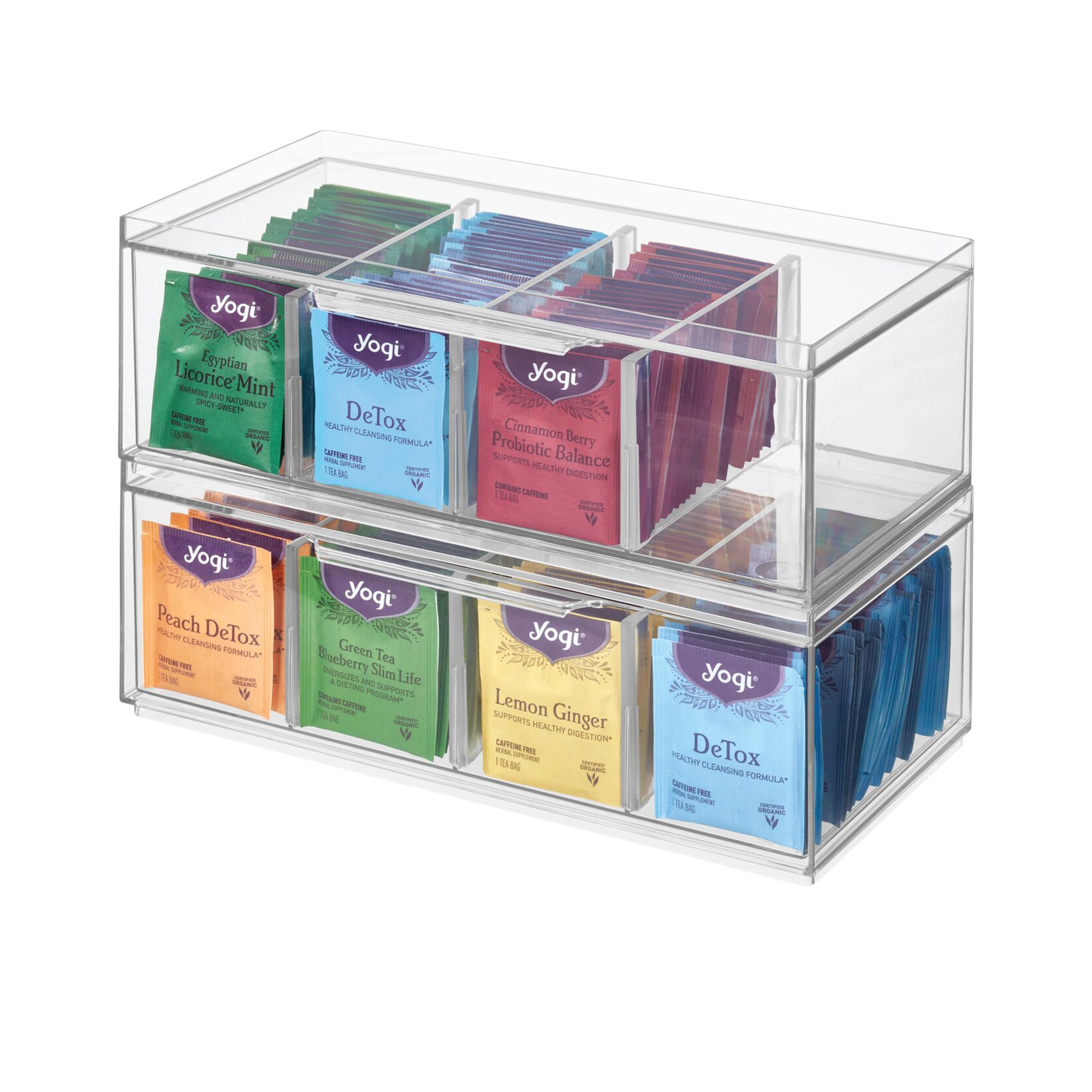 iDesign Crisp Tea Storage Organiser Clear Image 2