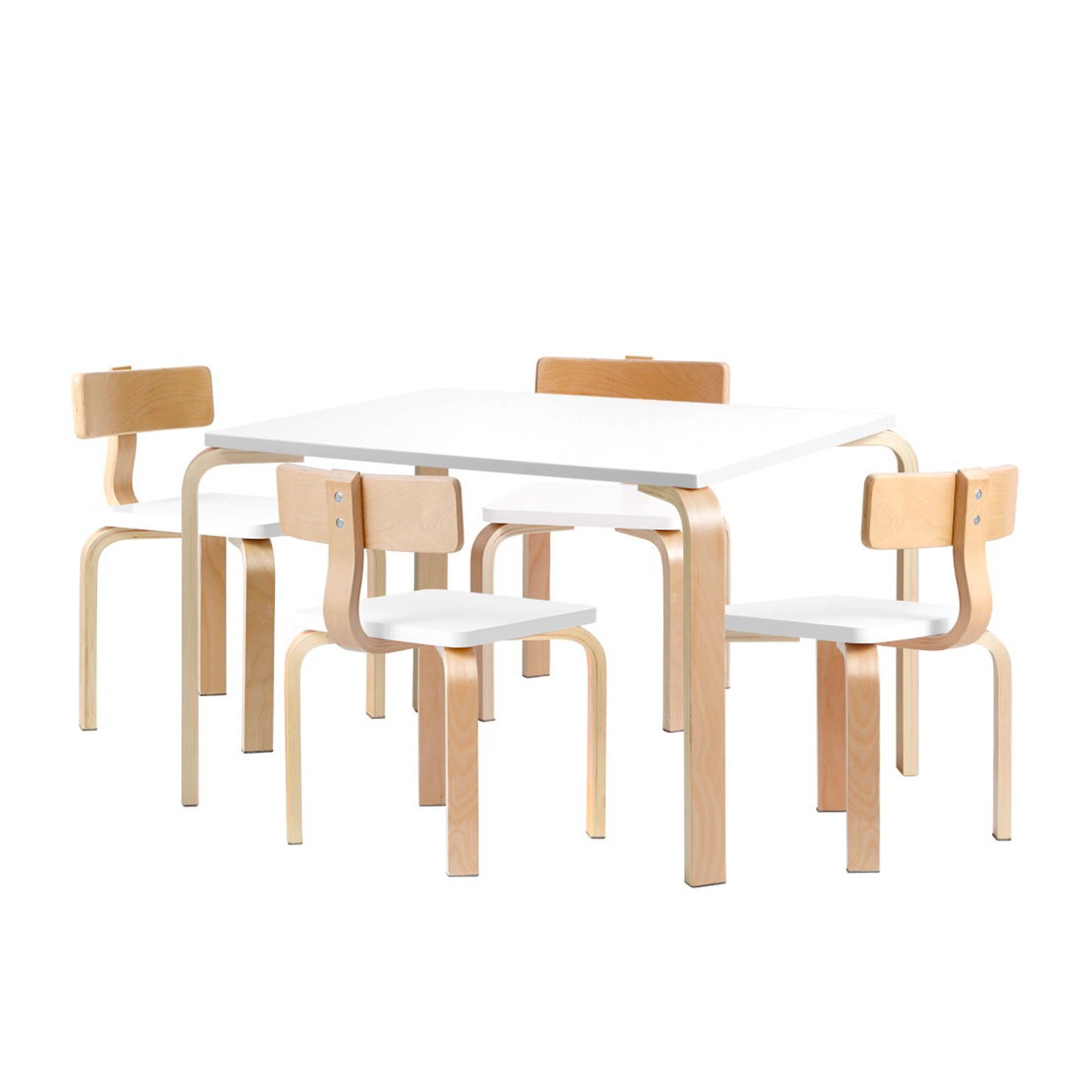 Keezi Nordic Kids Table and Chair 5pc Set Image 1