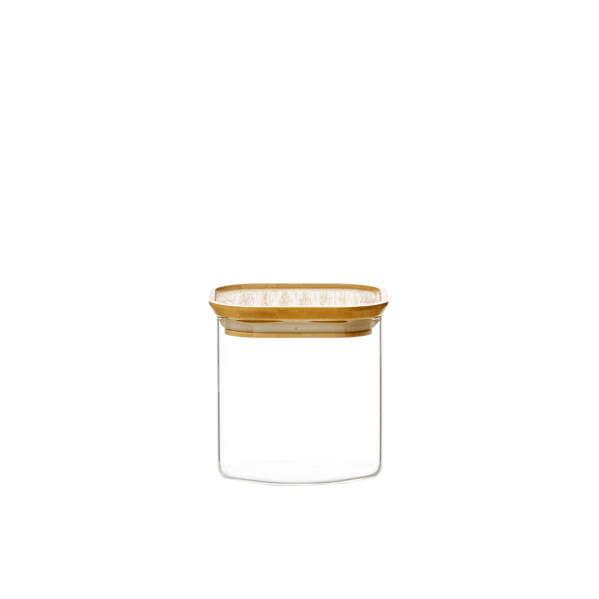 Kitchen Pro Eco Square Glass Canister with Bamboo Lid 800ml Image 1