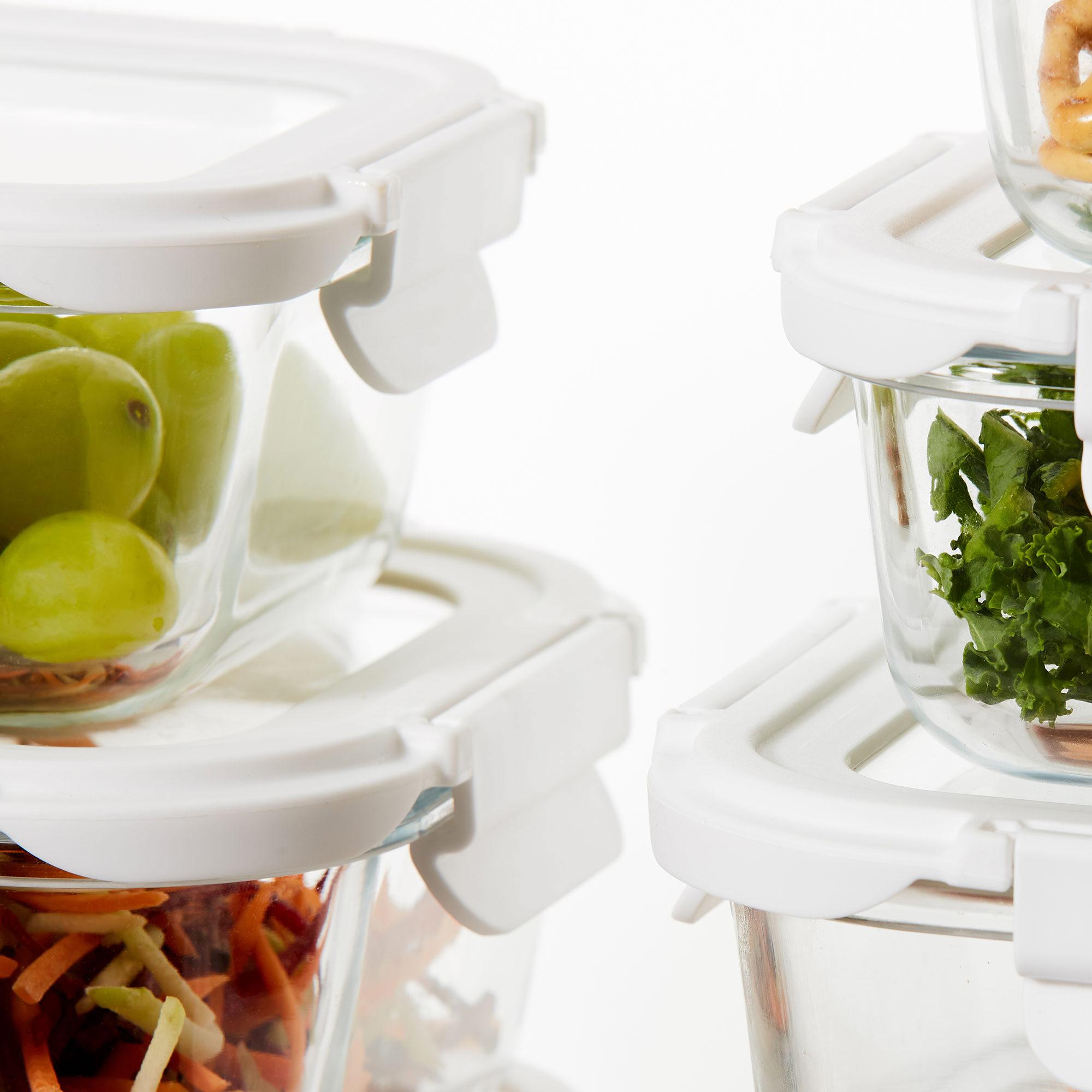 Kitchen Pro VersaLock Rectangular Glass Container Set 10pc White Image 6