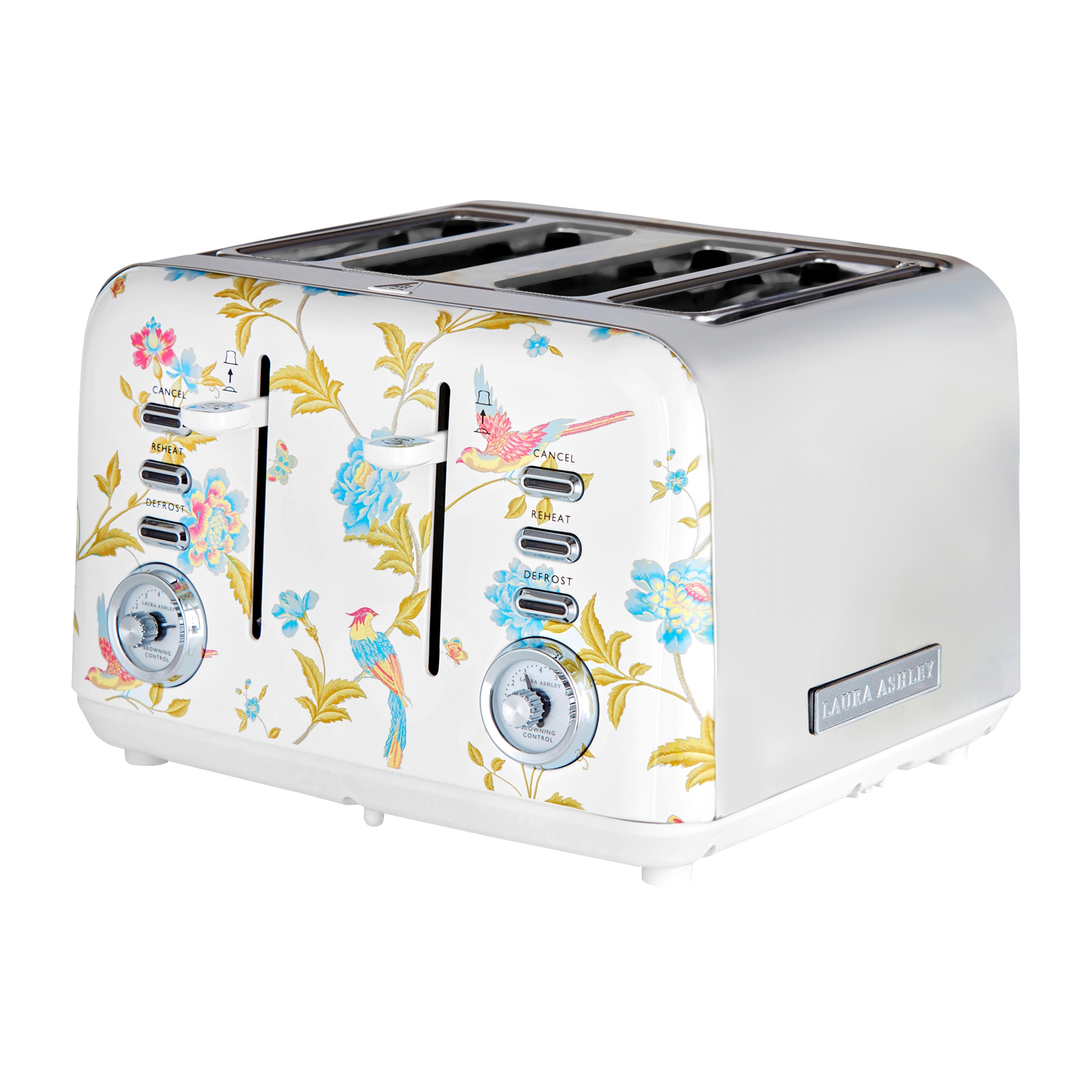 Laura Ashley Elveden 4 Slice Toaster White Image 1