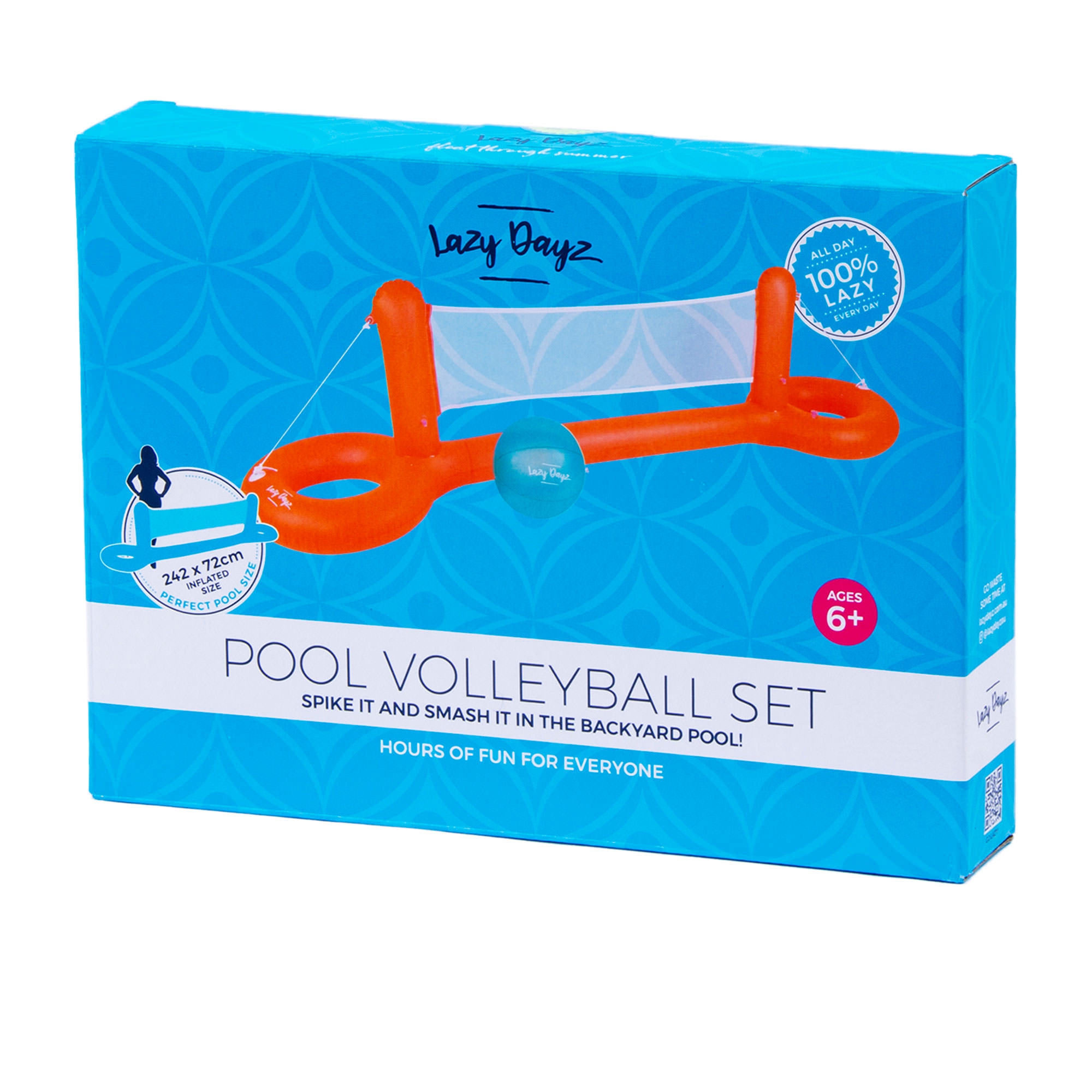 Lazy Dayz Inflatable Volleyball Set Multicolour Image 2
