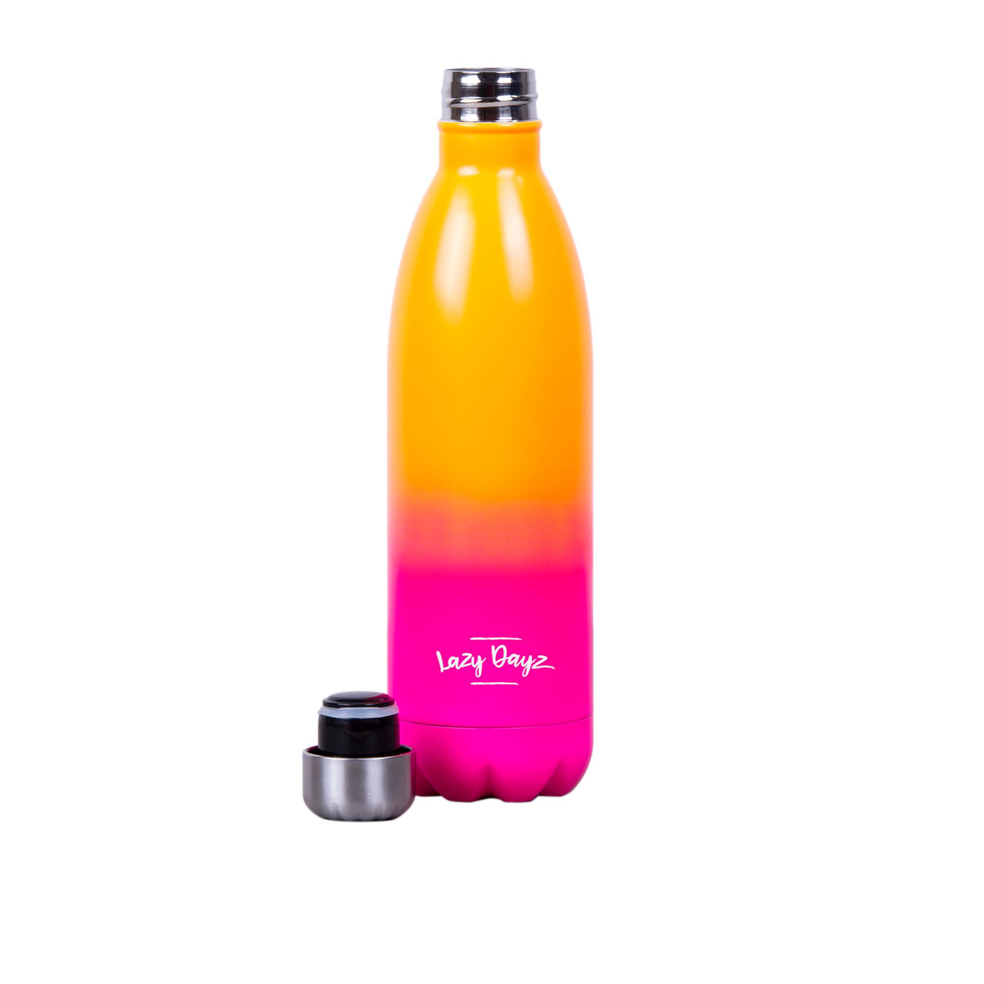 Lazy Dayz Jumbo Drink Bottle 1L Orange Pink Ombre Image 2