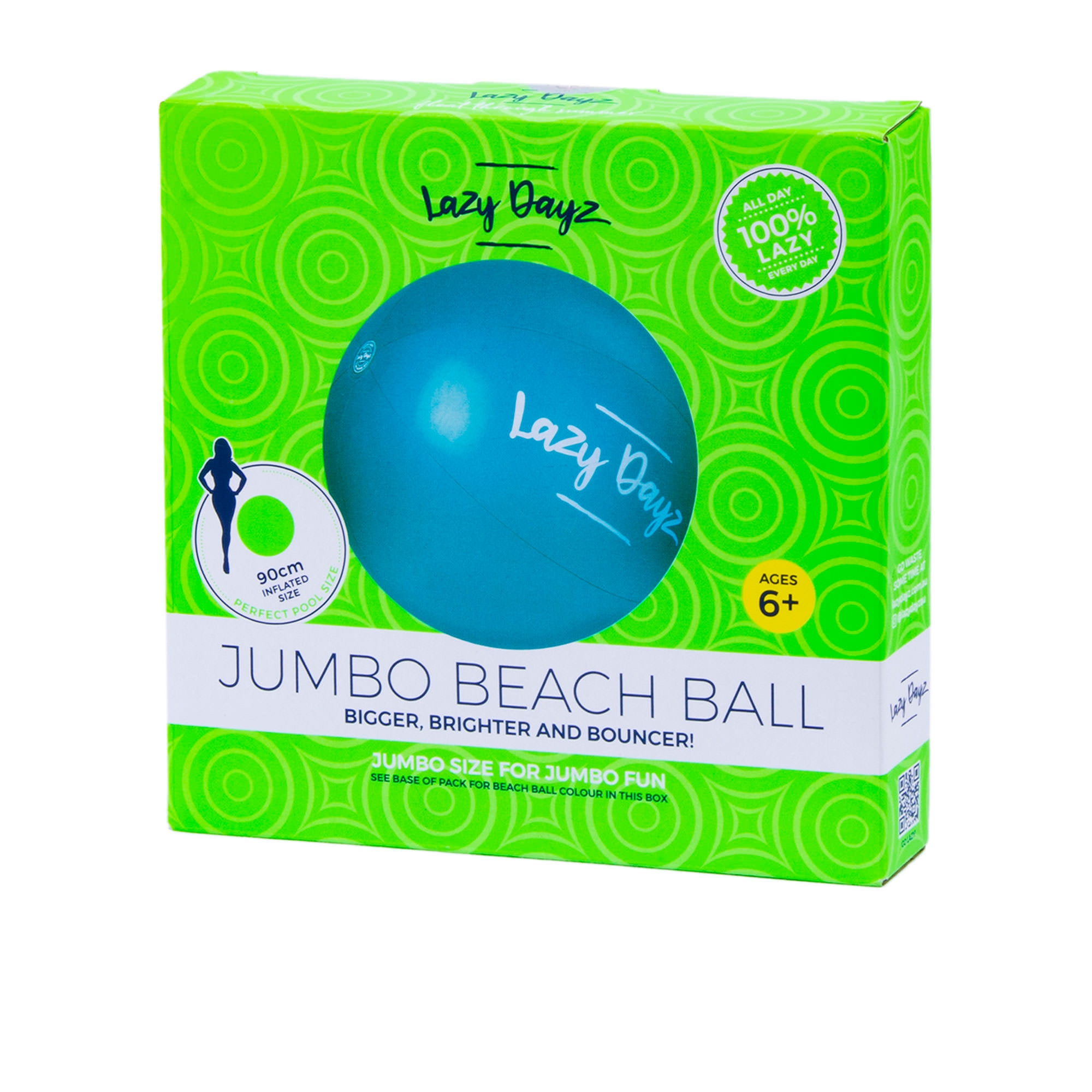 Lazy Dayz Jumbo Beach Ball Teal Image 2