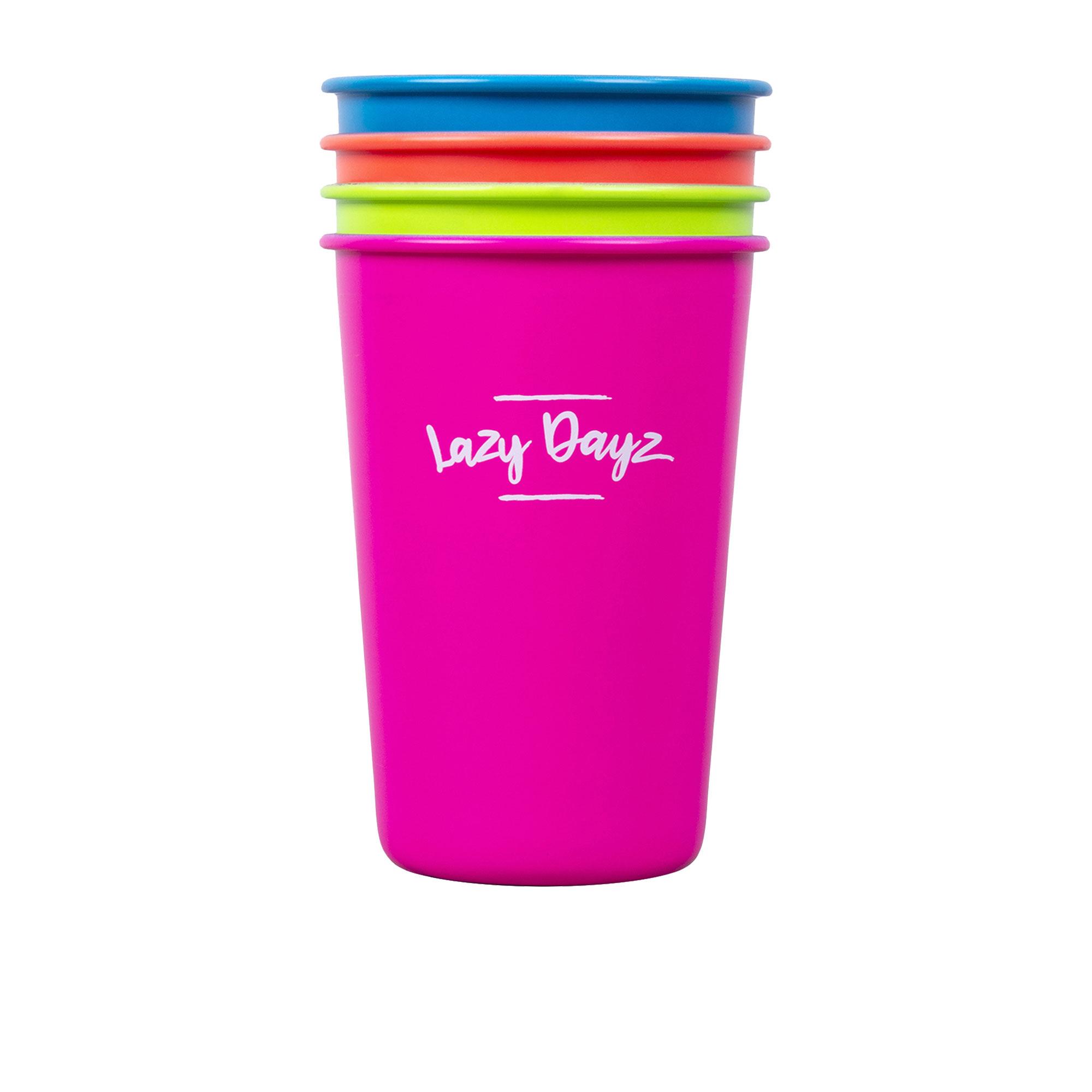 Lazy Dayz Picnic Cup 350ml Set of 4 Multicolour Image 1