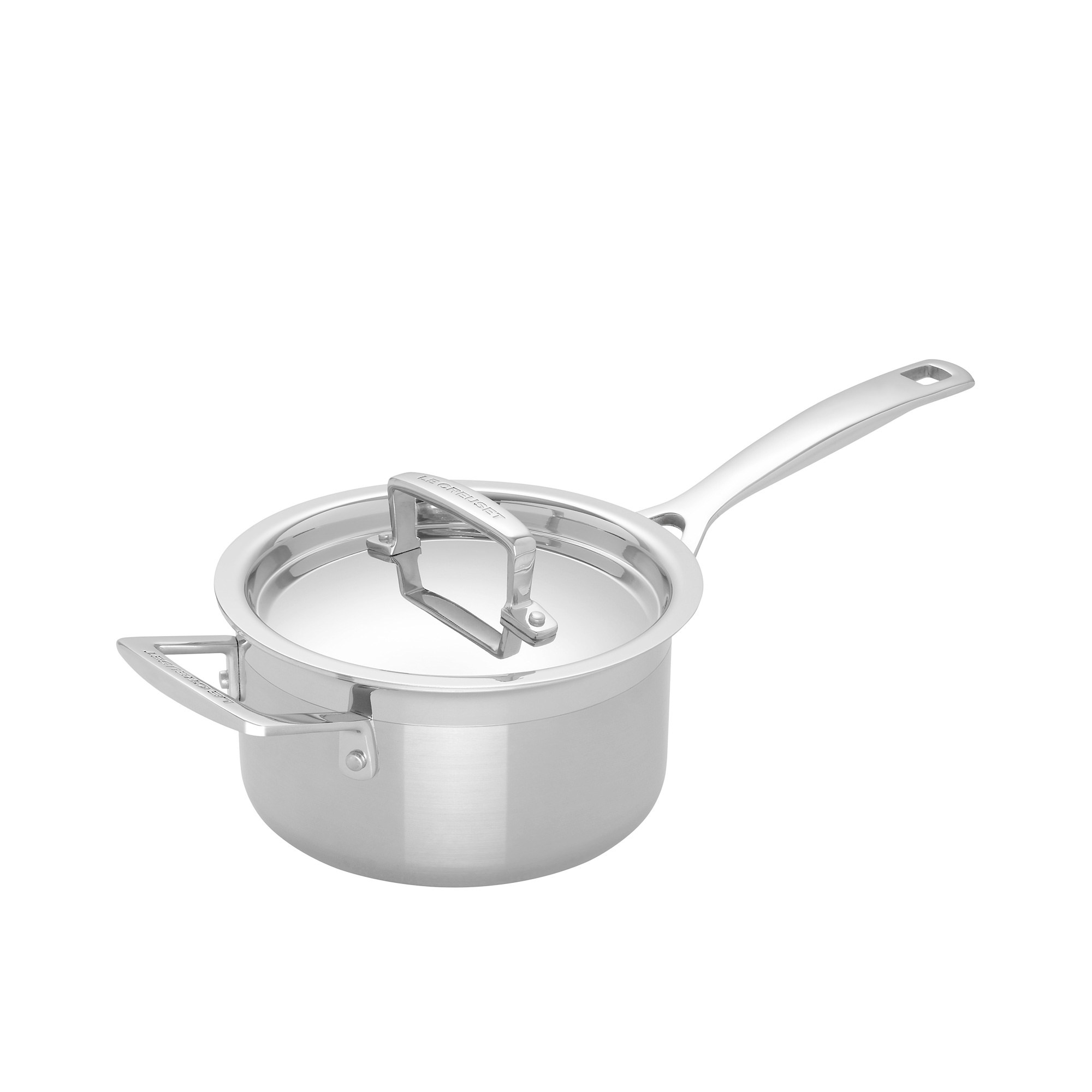 Le Creuset 3-Ply Stainless Steel Saucepan with Lid 16cm - 1.9L Image 1