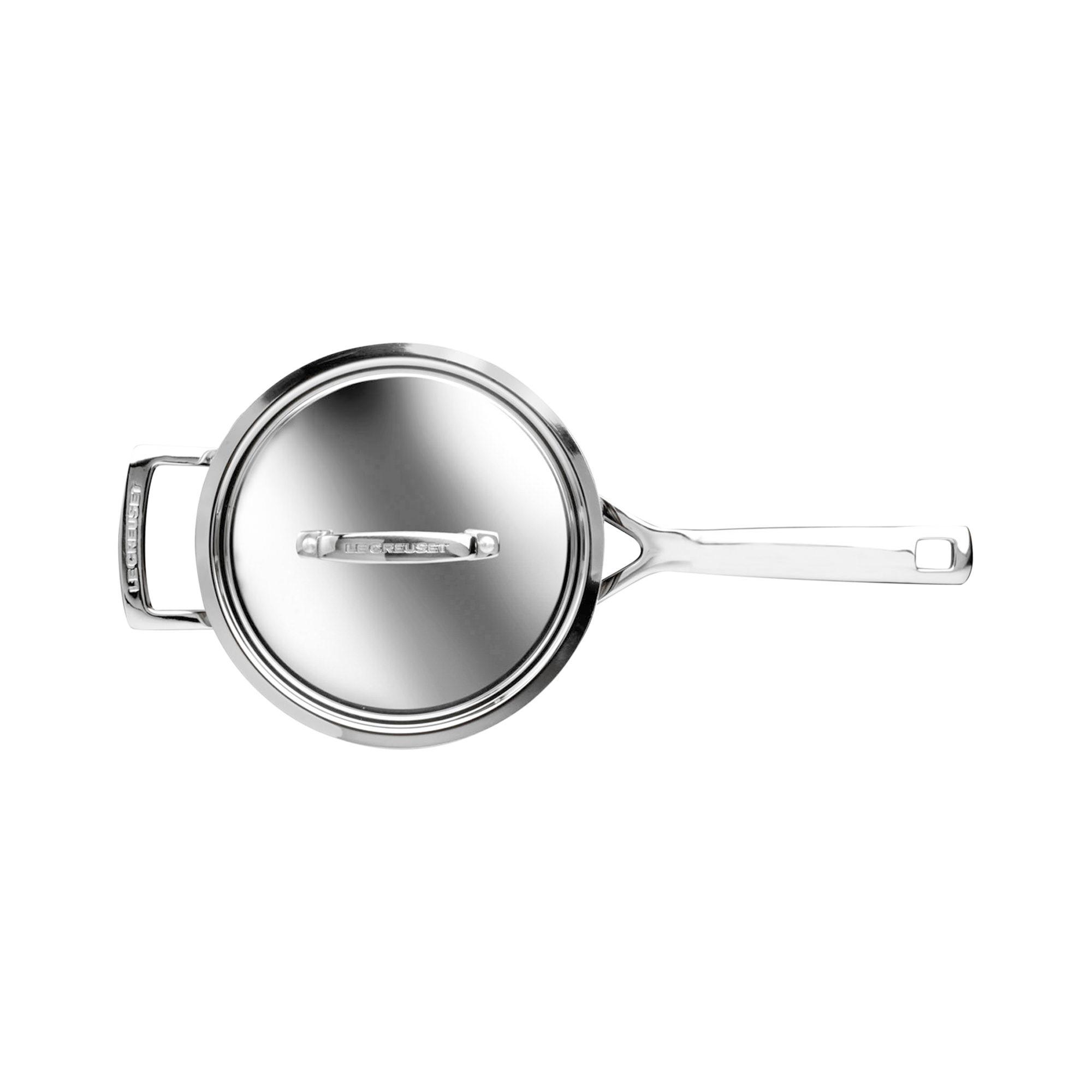 Le Creuset 3-Ply Stainless Steel Saucepan with Lid 16cm - 1.9L Image 2