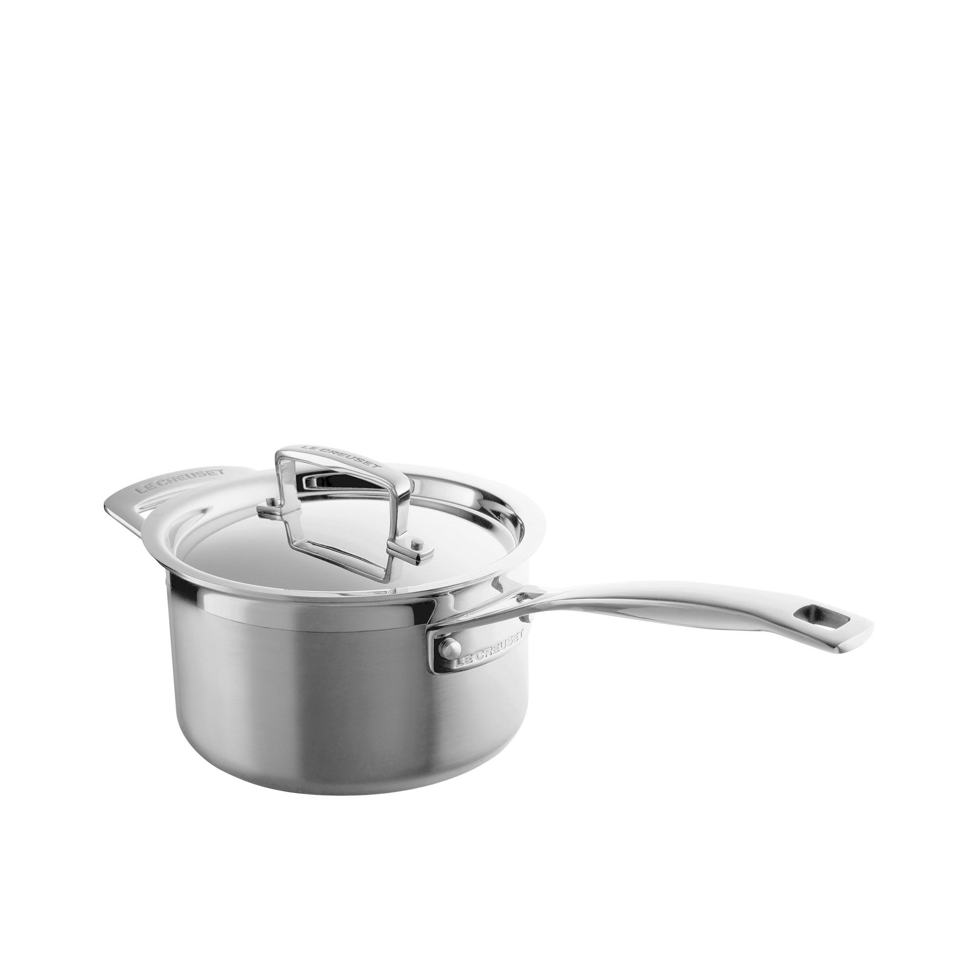Le Creuset 3-Ply Stainless Steel Saucepan with Lid 16cm - 1.9L Image 3
