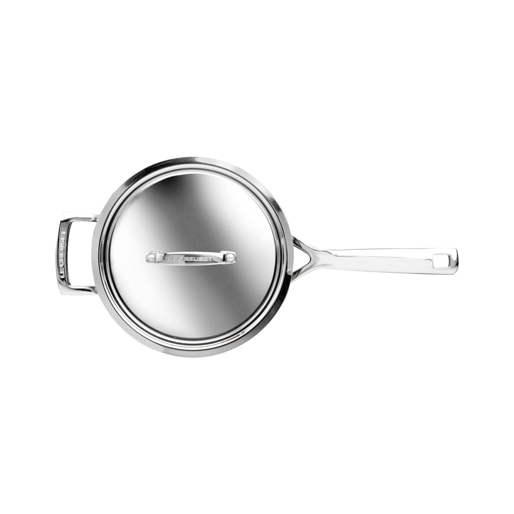 Le Creuset 3-Ply Stainless Steel Saucepan with Lid 18cm - 2.8L Image 2