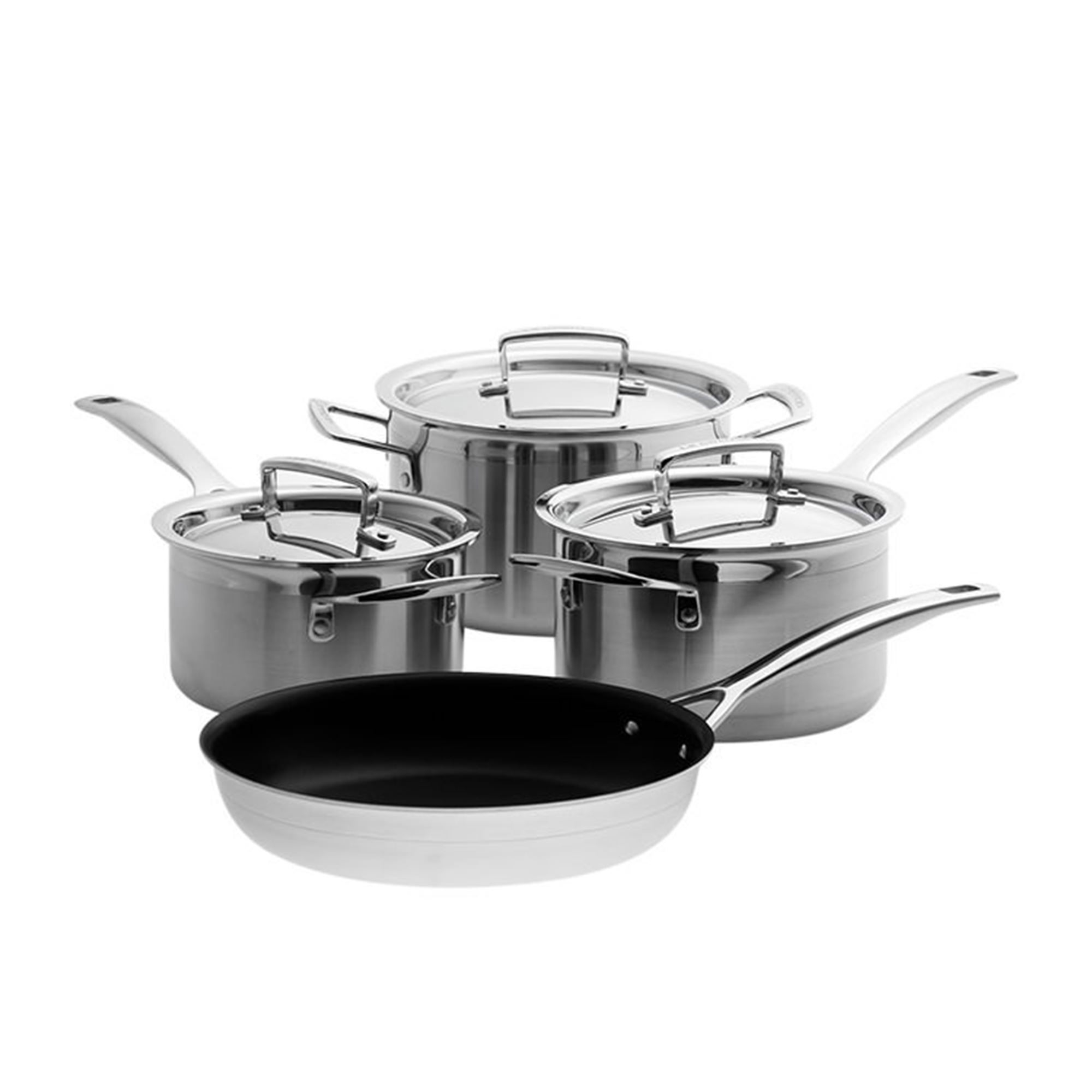 Le Creuset 3-Ply 4pc Stainless Steel Cookware Set Image 1