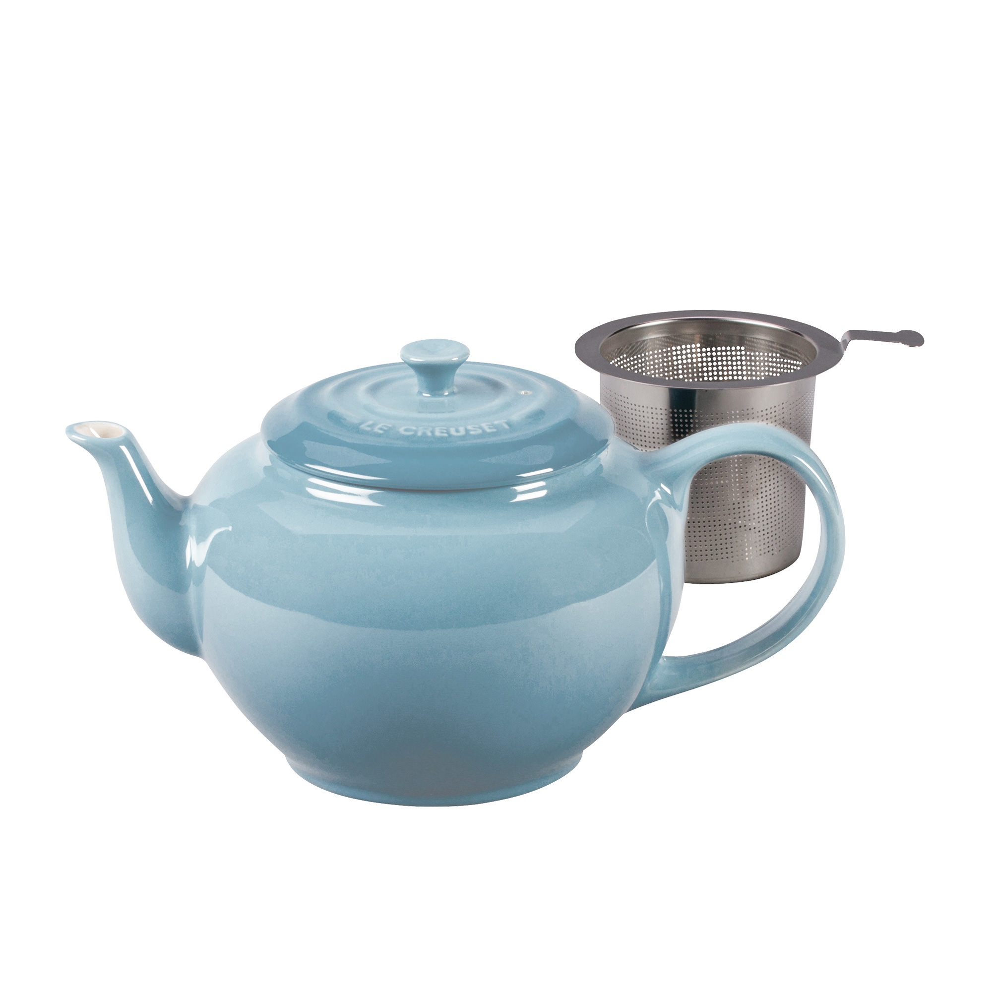 Le Creuset Classic Teapot with Stainless Steel Infuser 1.3L Coastal Blue Image 1
