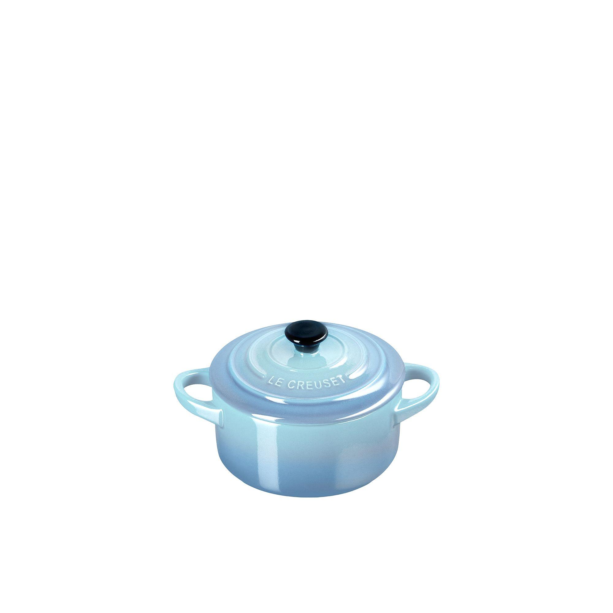 Le Creuset Stoneware Mini Round Casserole 9cm Coastal Blue Image 2