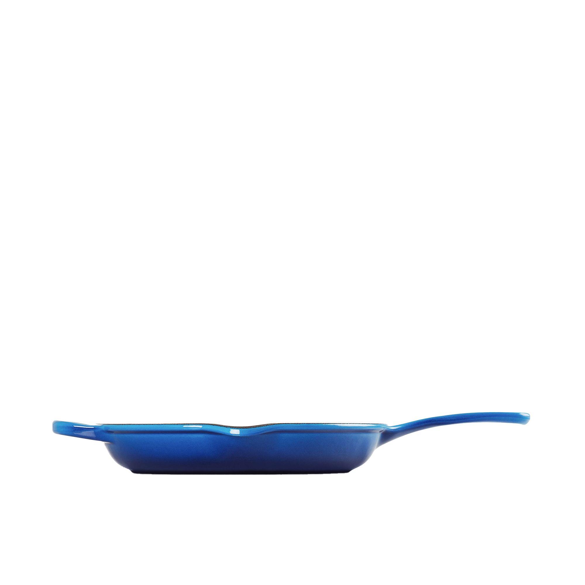 Le Creuset Signature Cast Iron Round Skillet 26cm Azure Blue Image 6