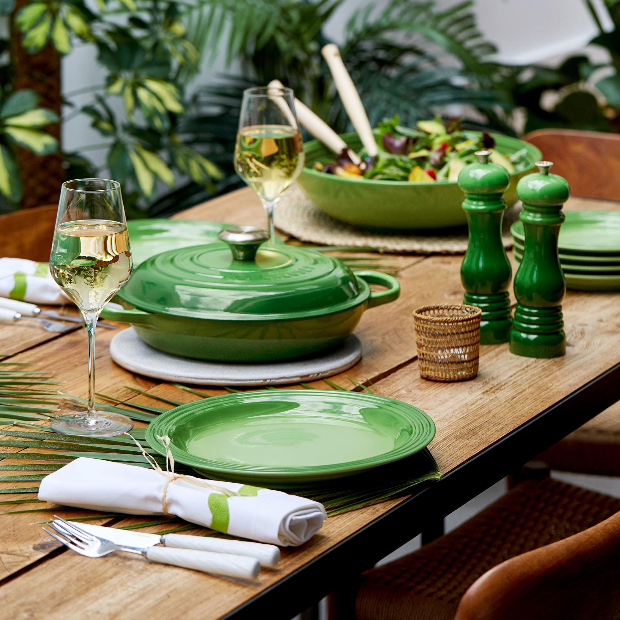 Le Creuset Stoneware Salad Plate Set of 4 Bamboo Green Image 4