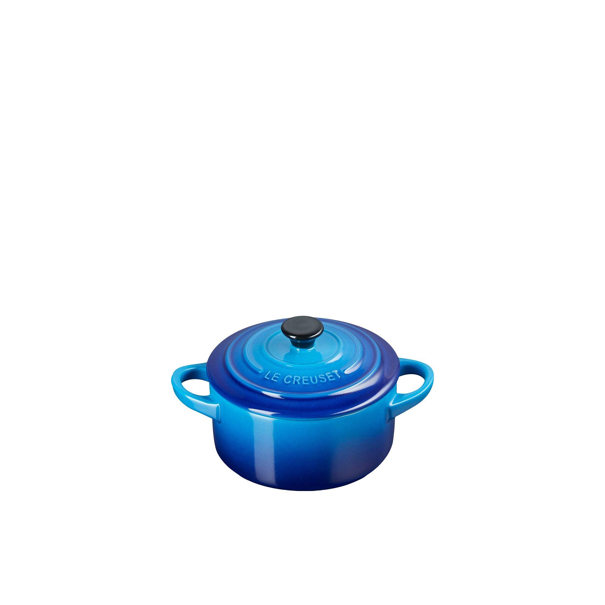 Le Creuset Stoneware Mini Round Casserole 9cm Azure Blue Image 6