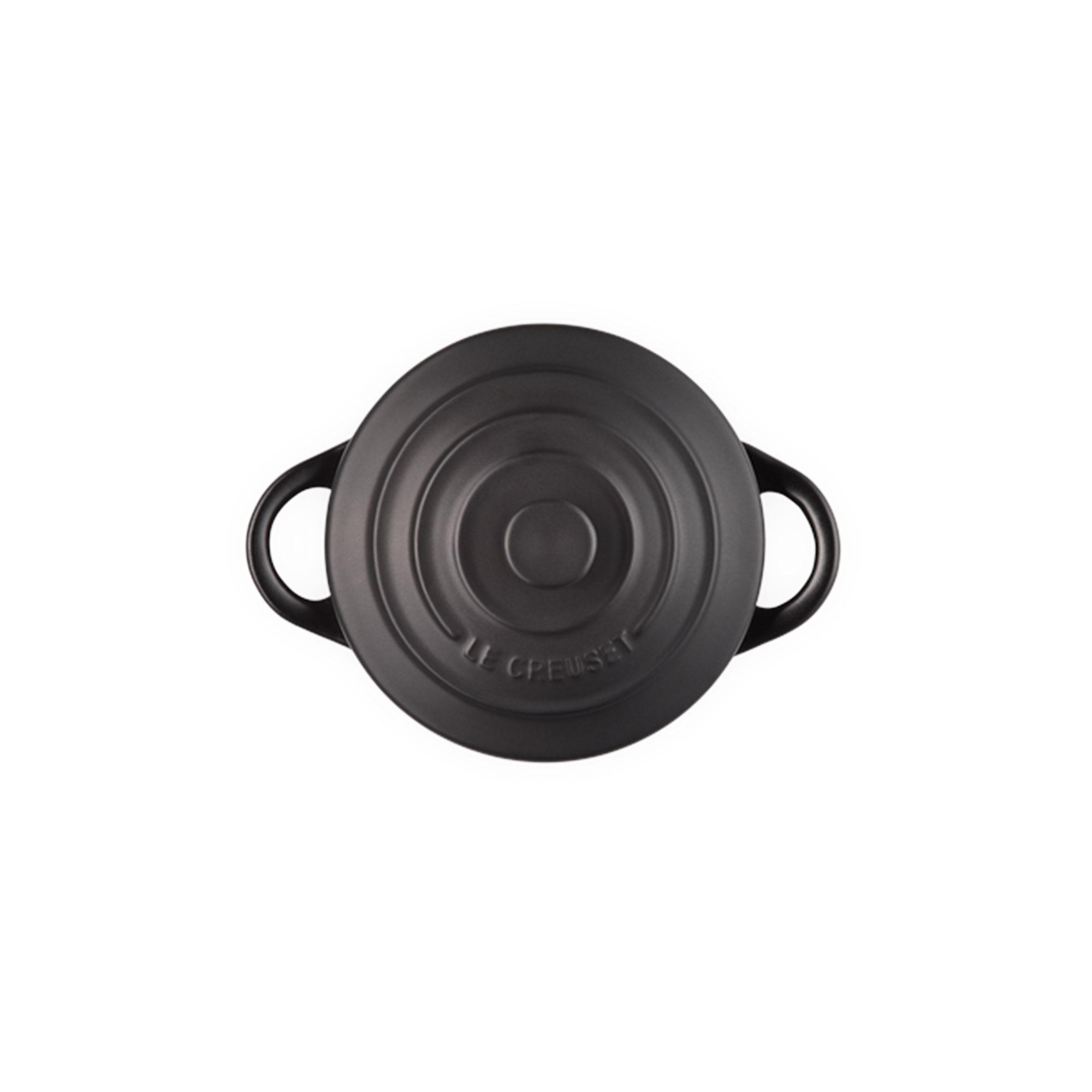 Le Creuset Stoneware Mini Round Casserole 9cm Satin Black Image 5
