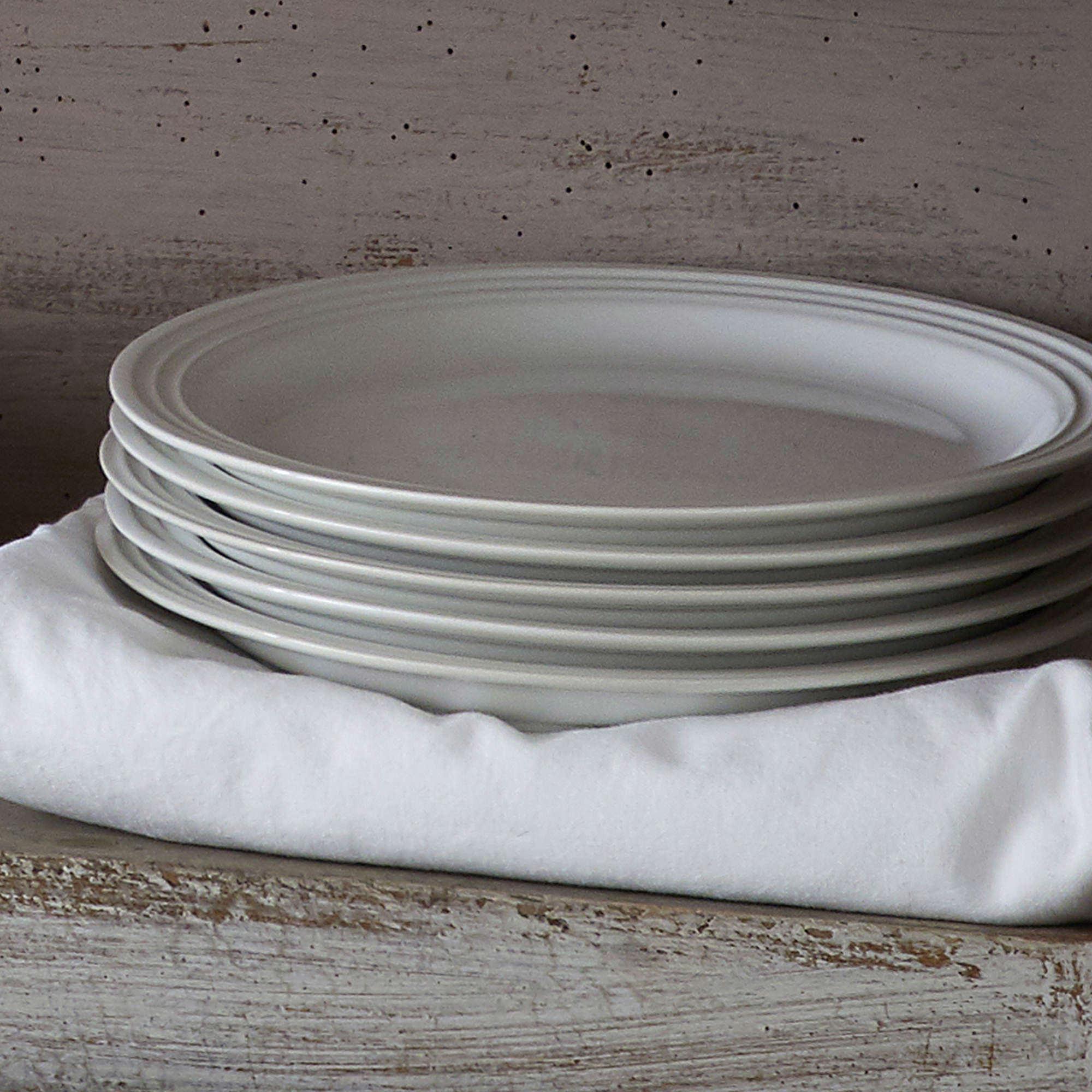 Le Creuset Stoneware Salad Plate Set of 4 White Image 5