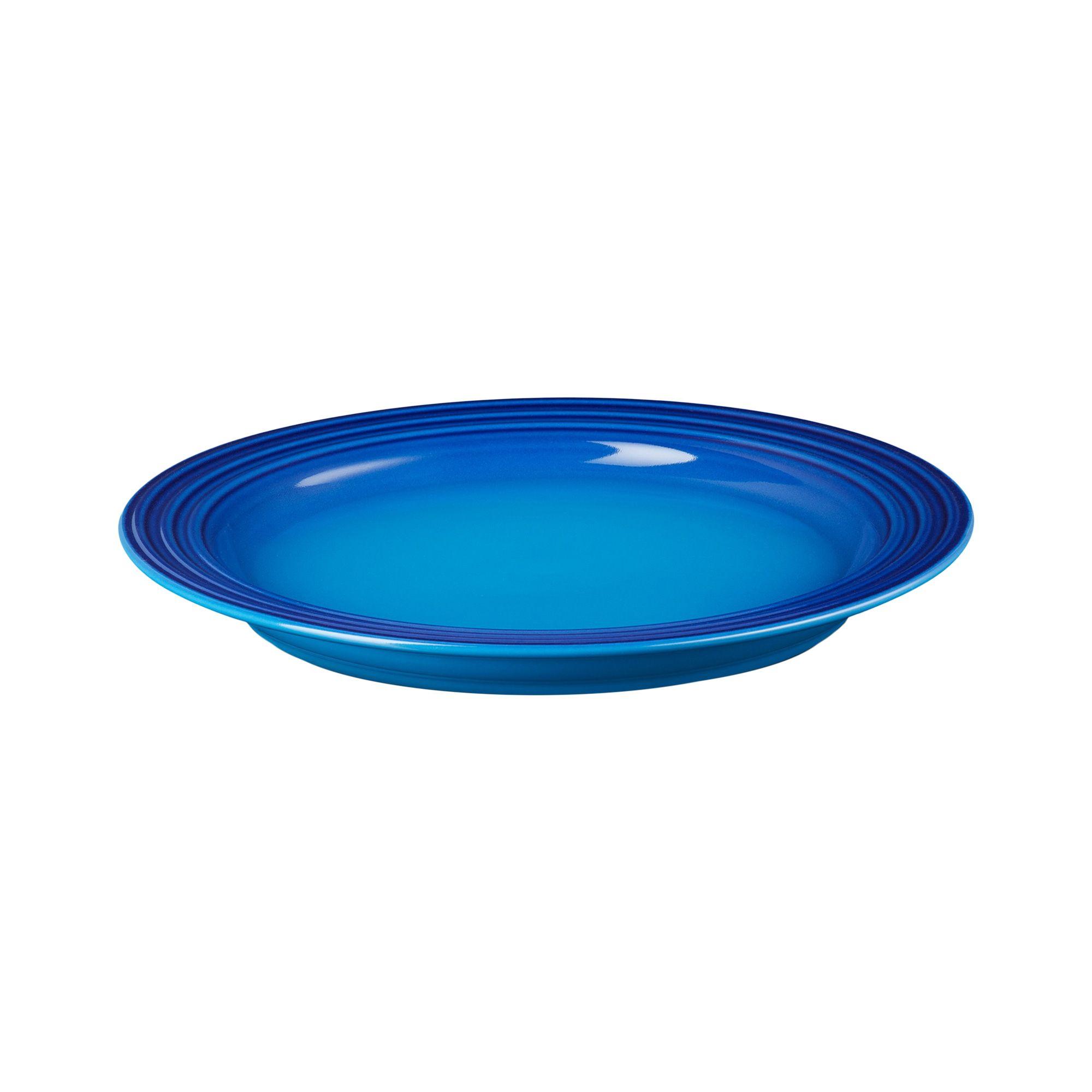 Le Creuset Stoneware Salad Plate Set of 4 Azure Blue Image 4