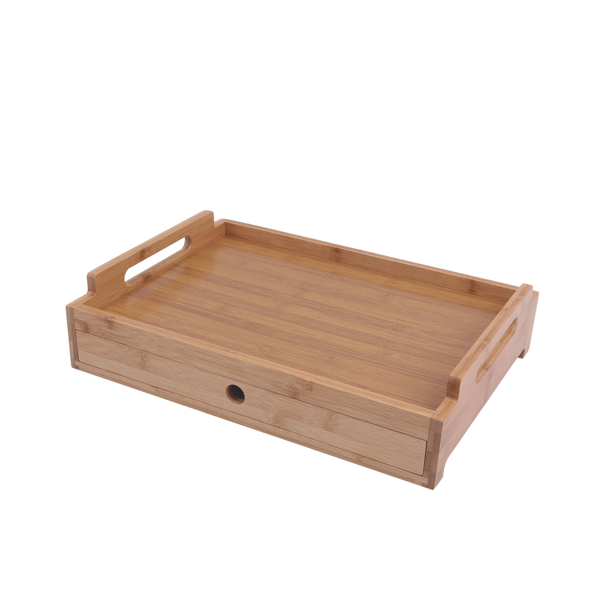 Living Today Bamboo Serving Tray With Drawer 43x31cm Image 1