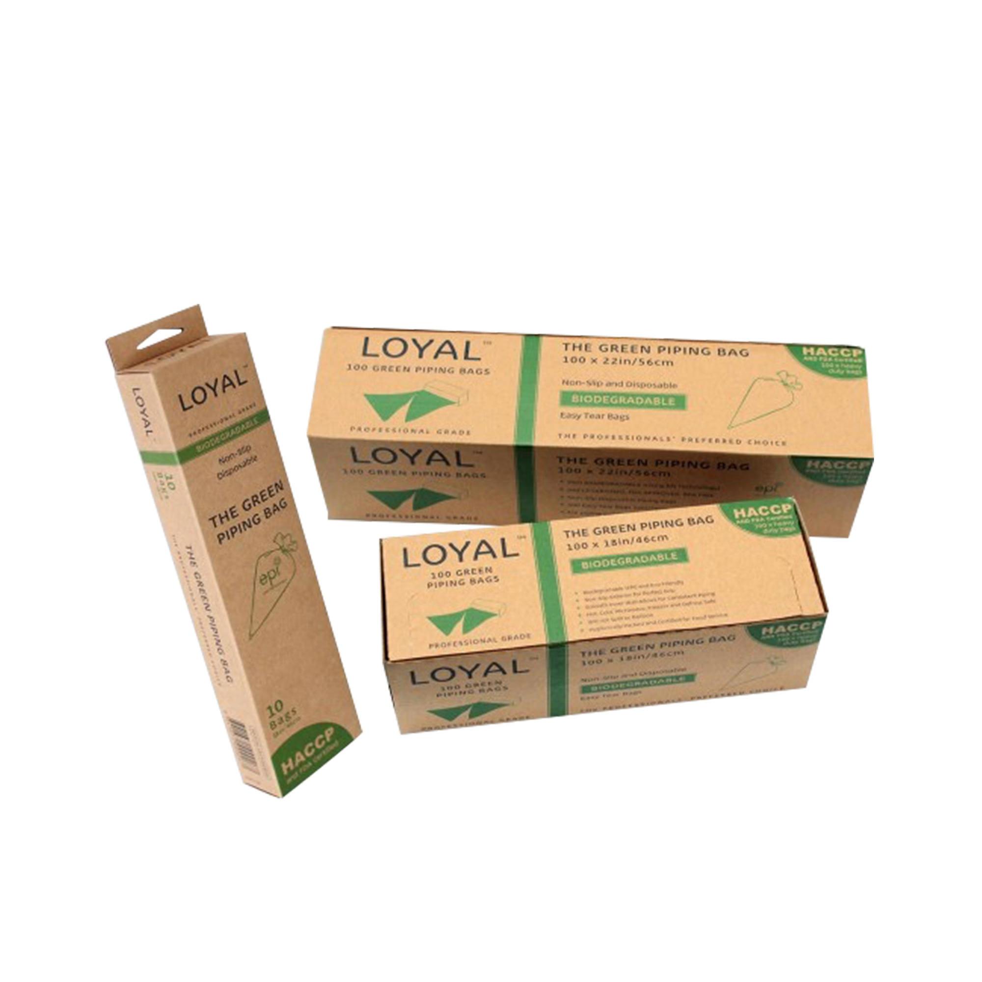 Loyal Biodegradable Disposable Piping bag 46cm 10pk Green Image 3