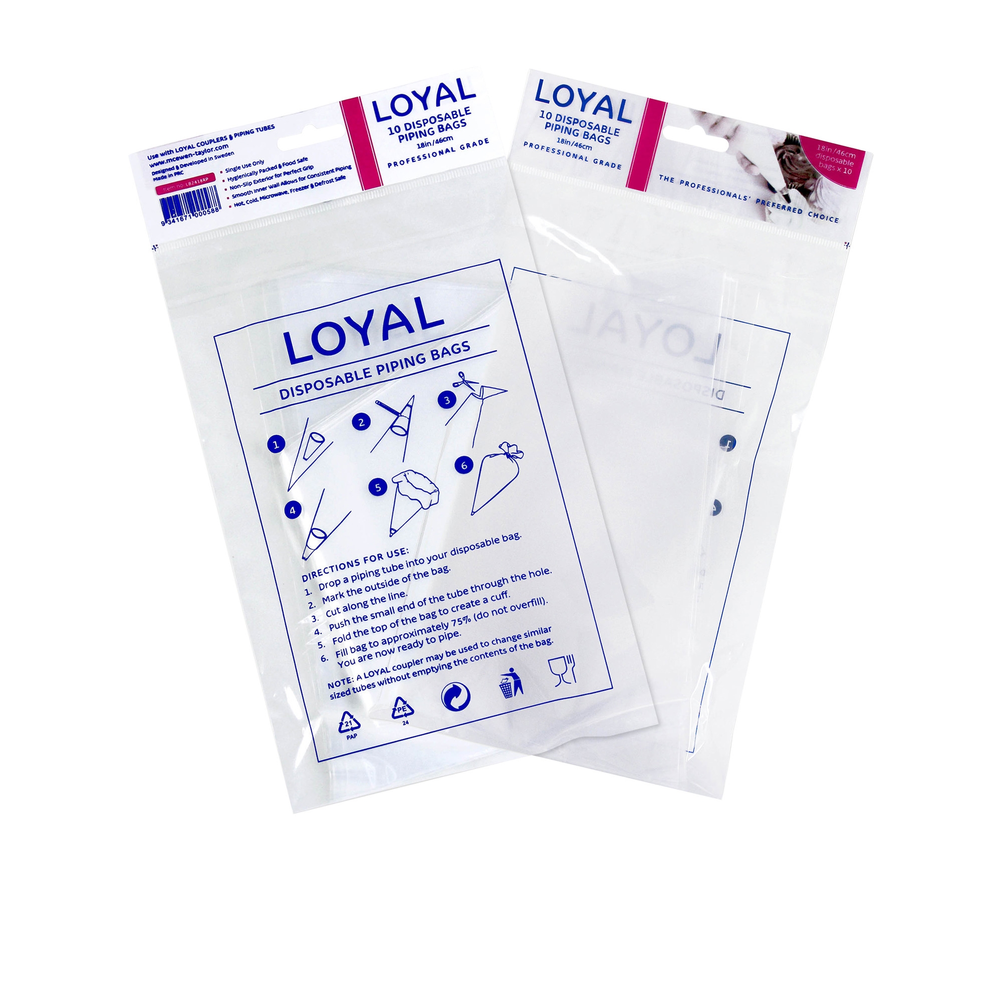 Loyal 10pk Disposable Piping Bag 46cm Image 2