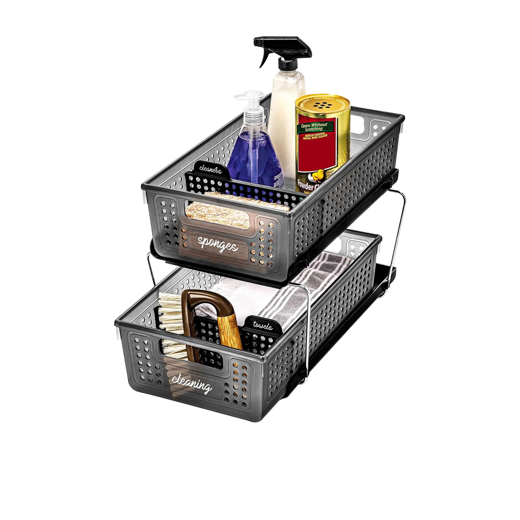 Madesmart 2 Tier Organiser with Dividers Carbon Image 5