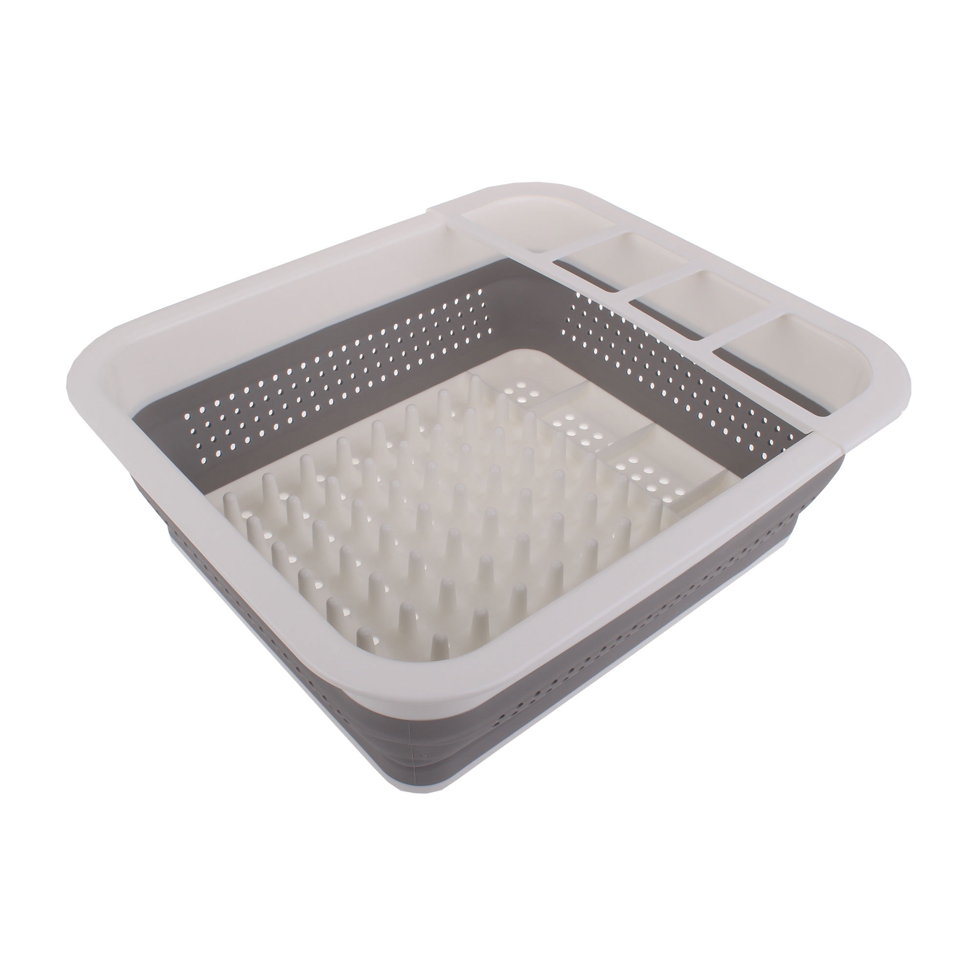 Madesmart Collapsible Dish Rack Small White Image 1