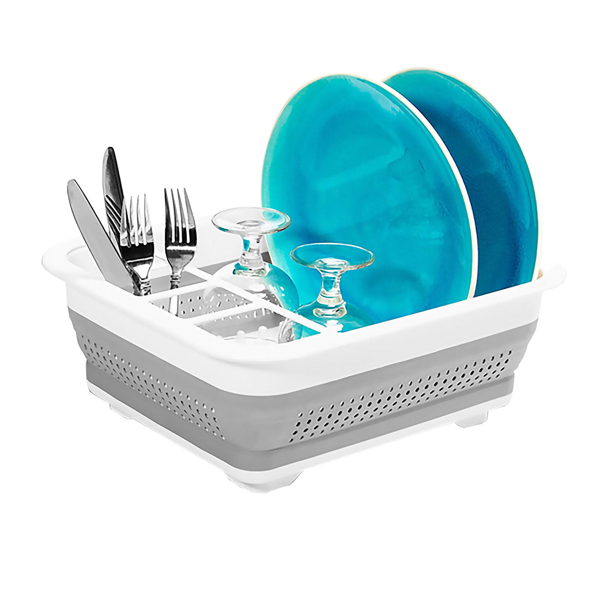 Madesmart Collapsible Dish Rack Small White Image 4