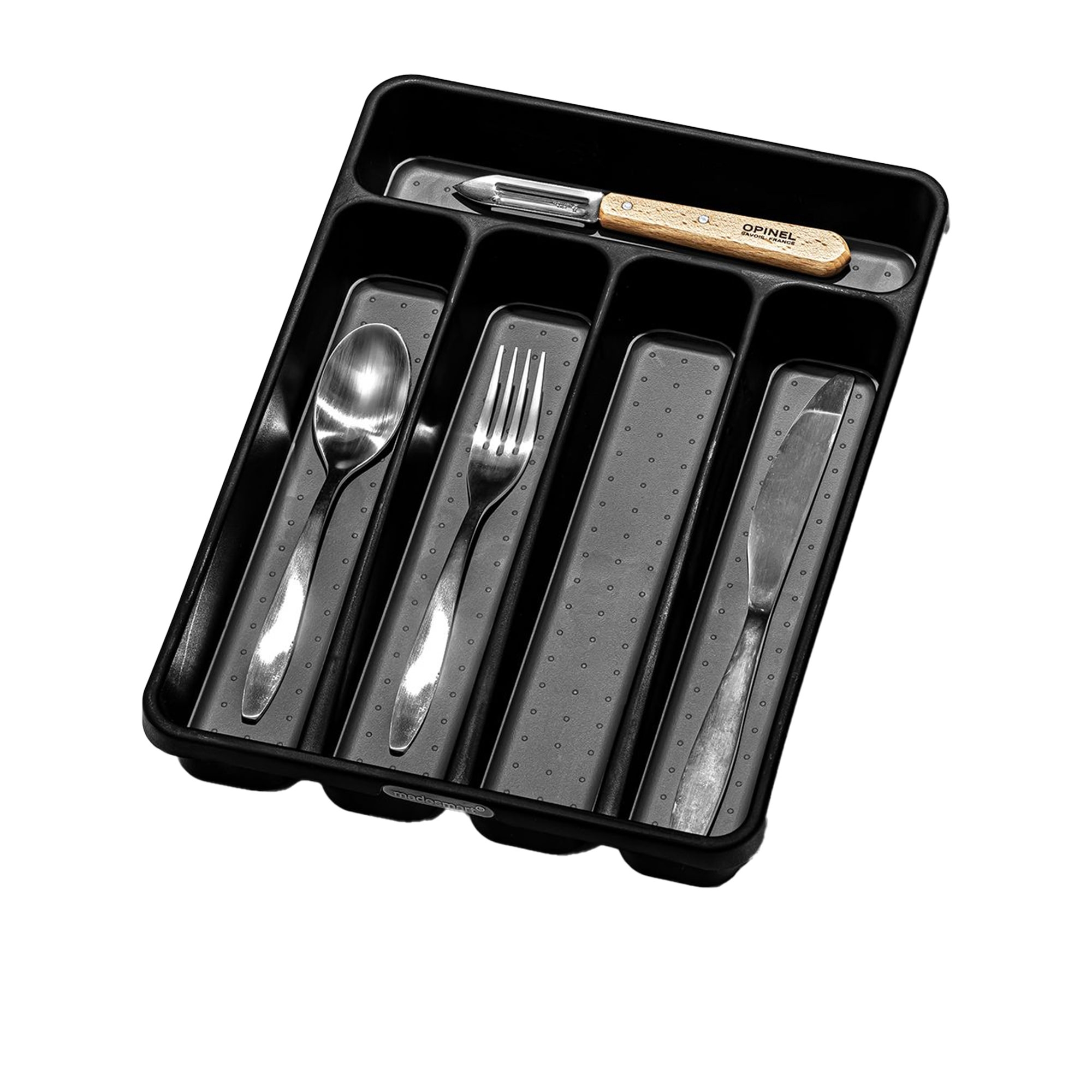 Madesmart Mini Cutlery Tray 5 Compartment Carbon Image 1