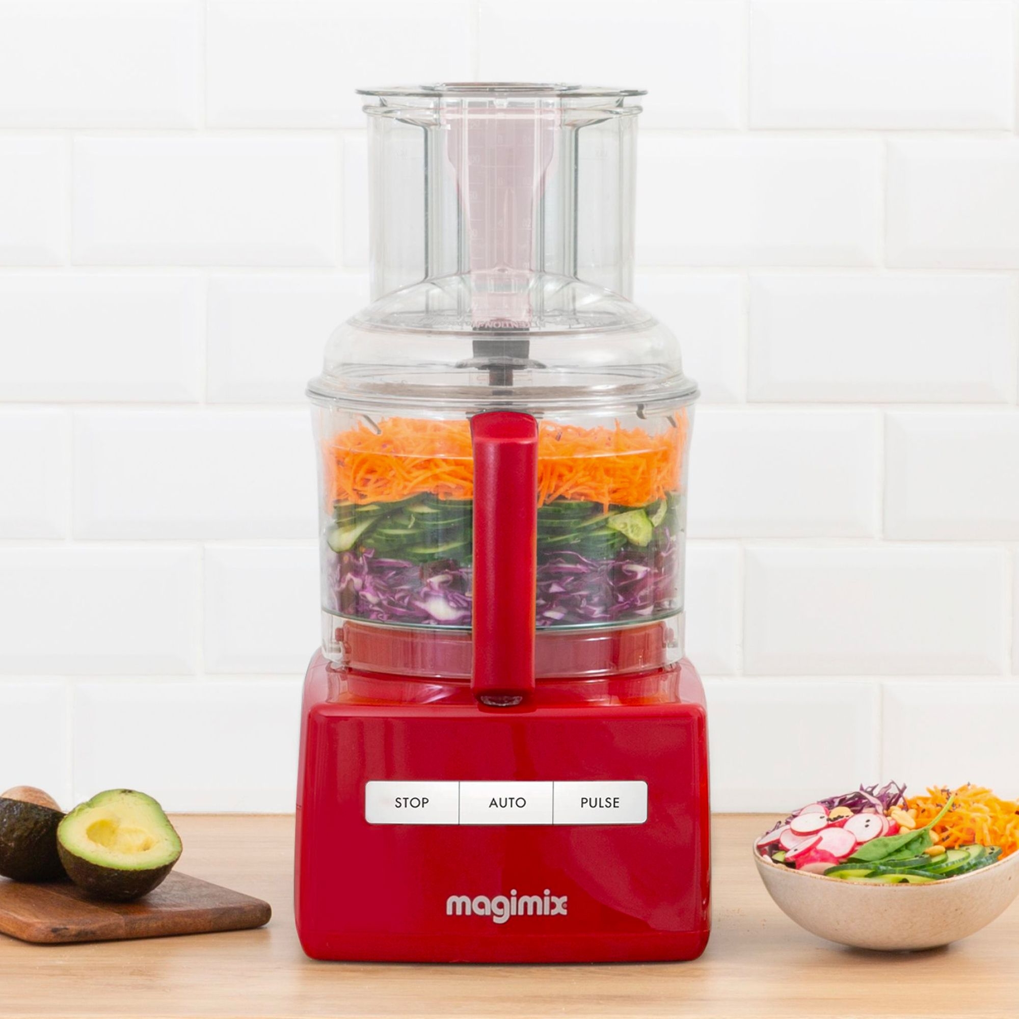 Magimix 4200XL Food Processor with XL Feed Tube Red 2