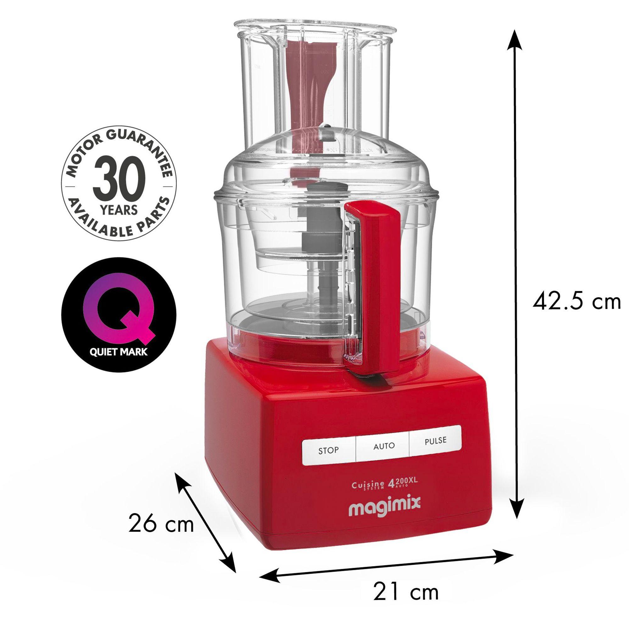 Magimix 4200XL Food Processor with XL Feed Tube Red 6