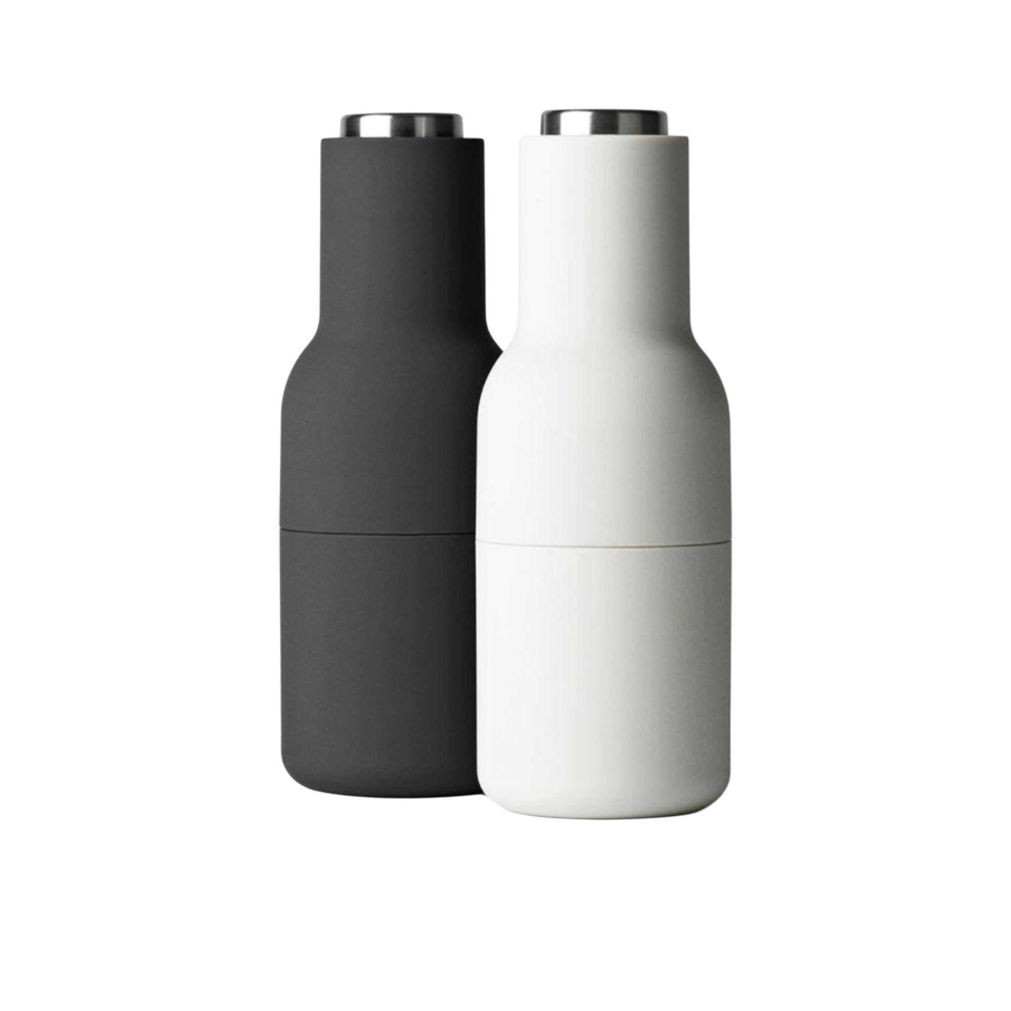 Menu Salt & Pepper Bottle Grinder with Steel Lid Set of 2 Ash Carbon Image 1