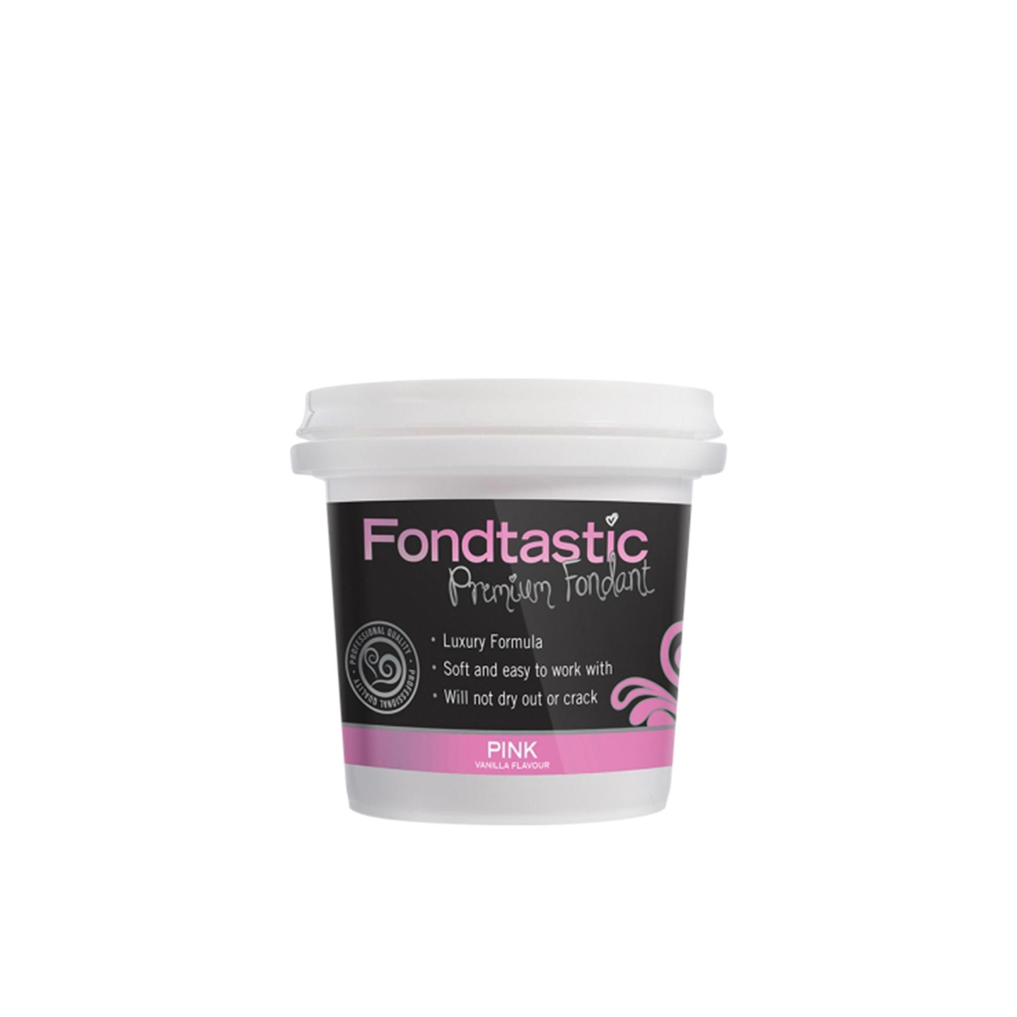 Fondtastic Premium Rolled Fondant Mini Tub Pink 225g Image 1