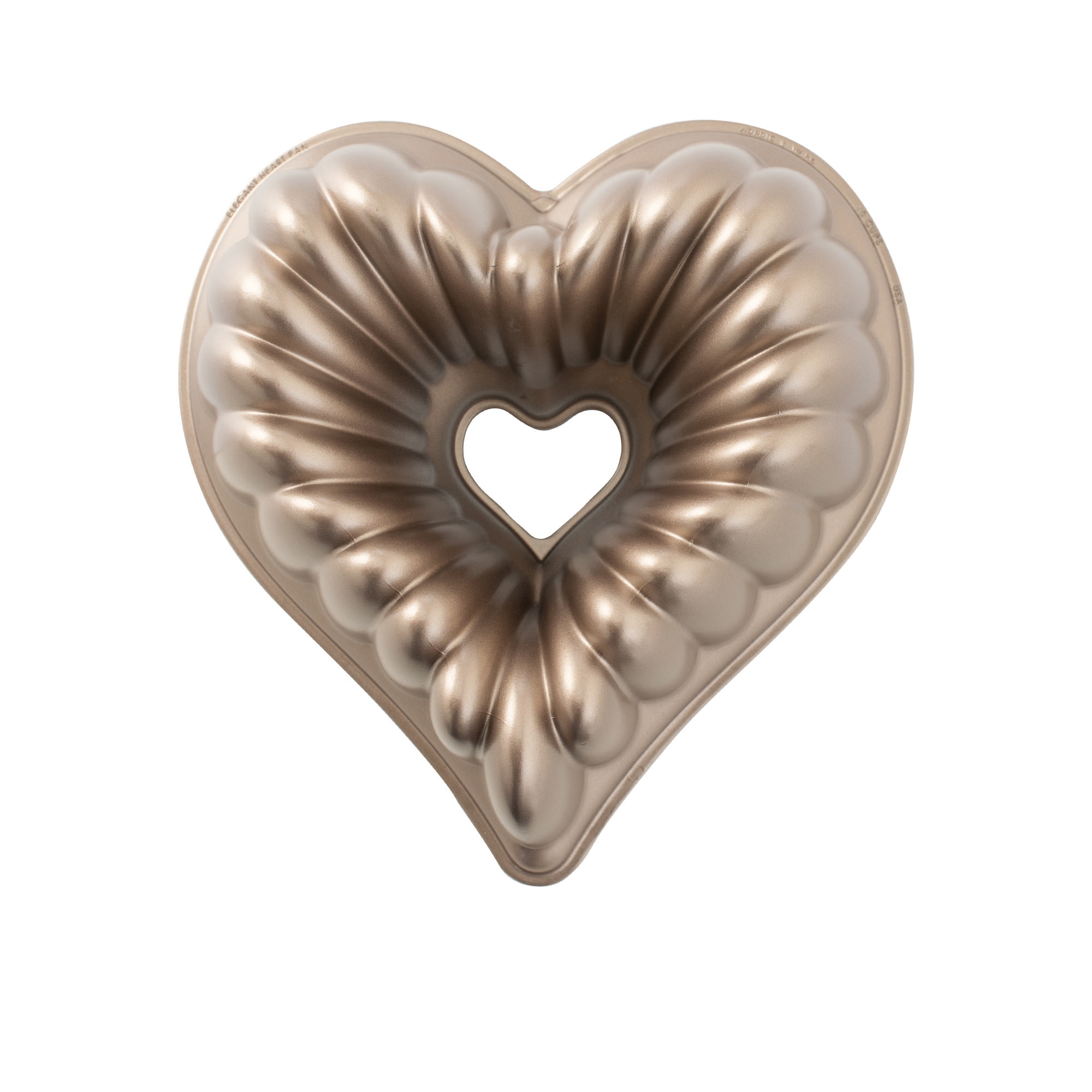 Nordic Ware Elegant Heart Bundt Cake Pan 28cm Toffee Image 1