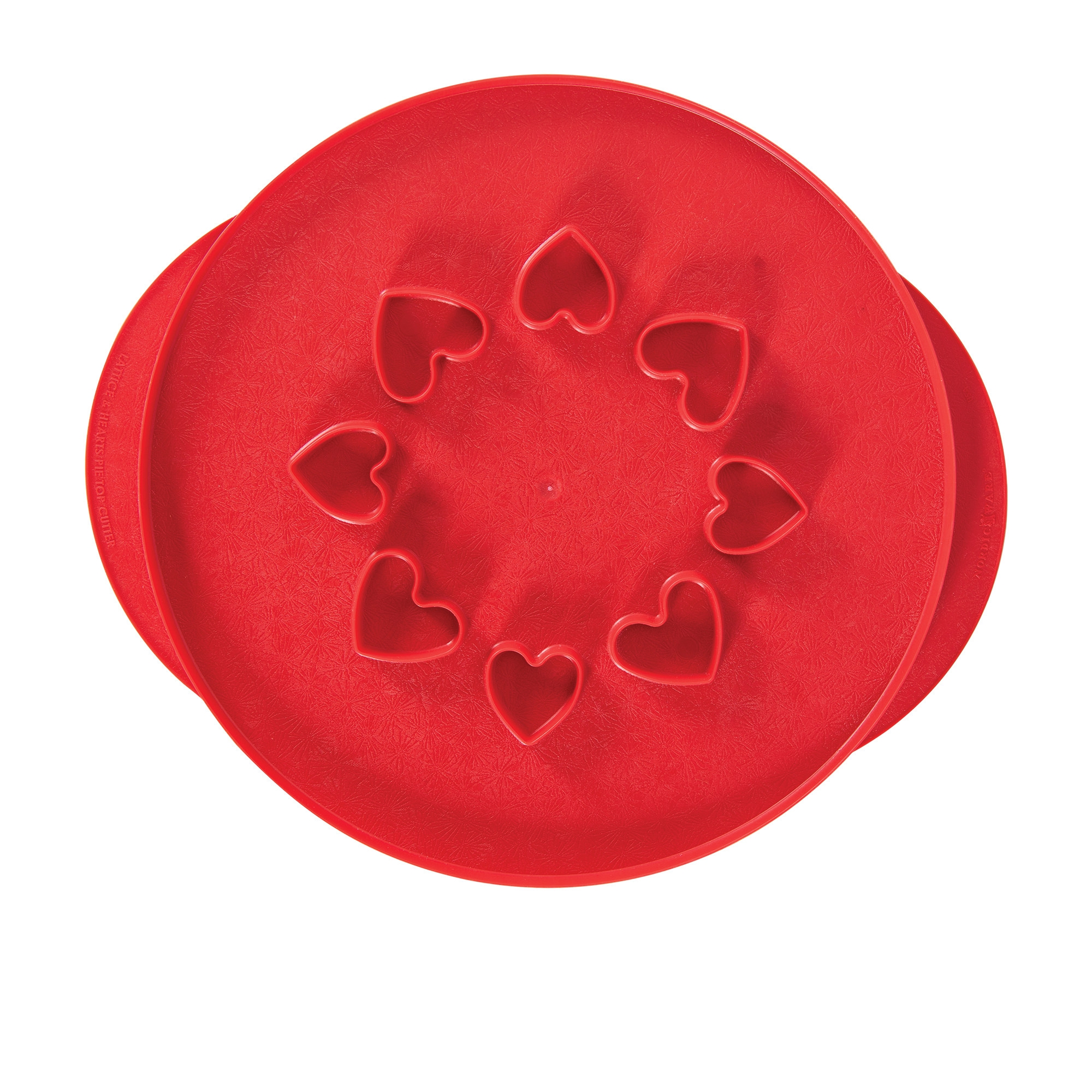 Nordic Ware Lattice & Hearts Pie Top Cutter 31.5cm Red Image 1