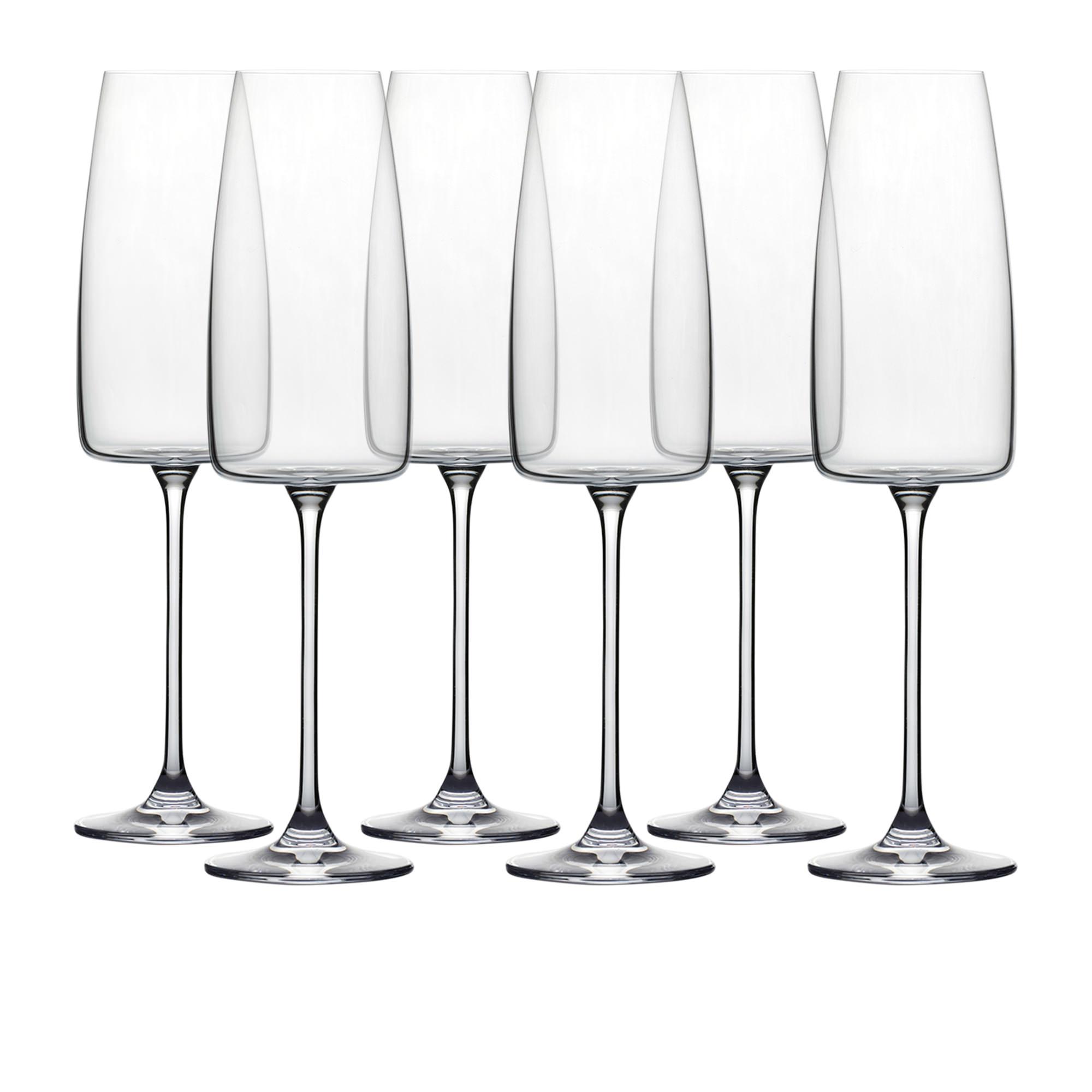 Noritake IVV Cortona Champagne Flute Glass 340ml Set of 6 Image 1