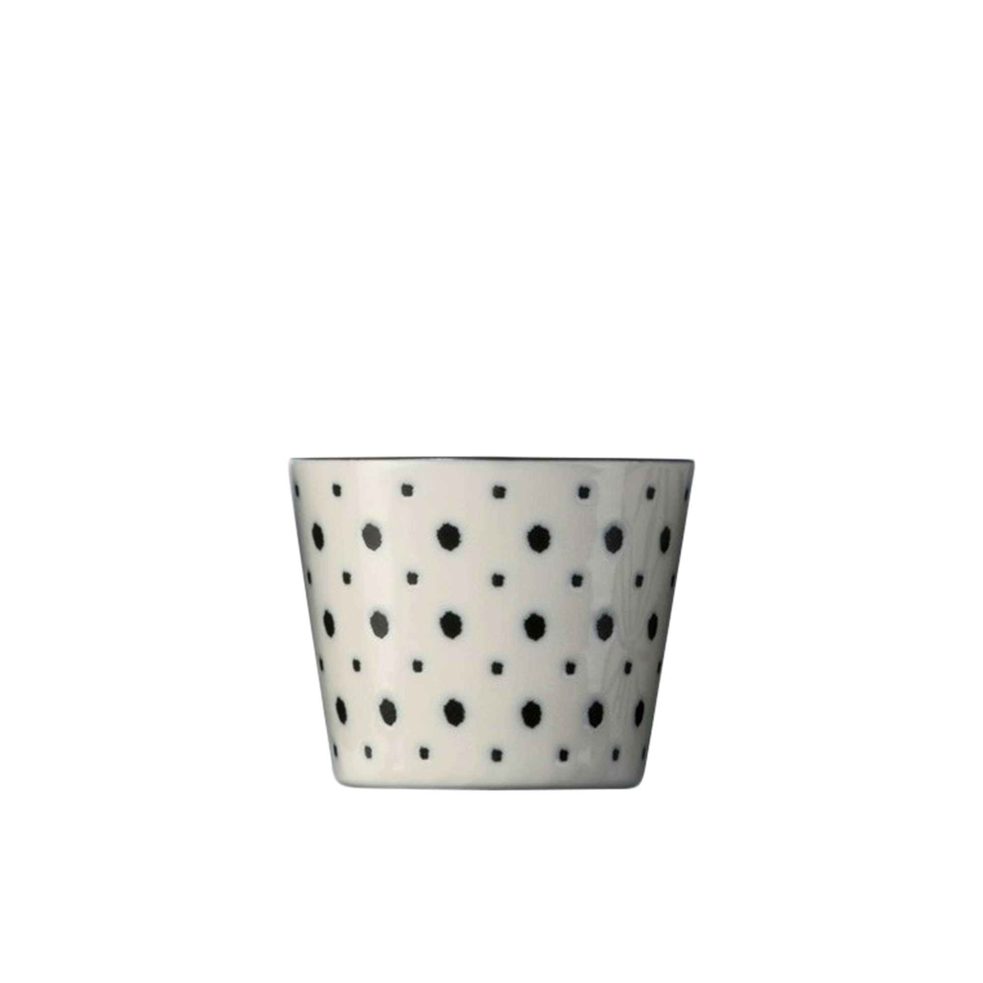 Japanese Collection Komon Porcelain Japanese Tea Cup Set of 5 Black Image 5