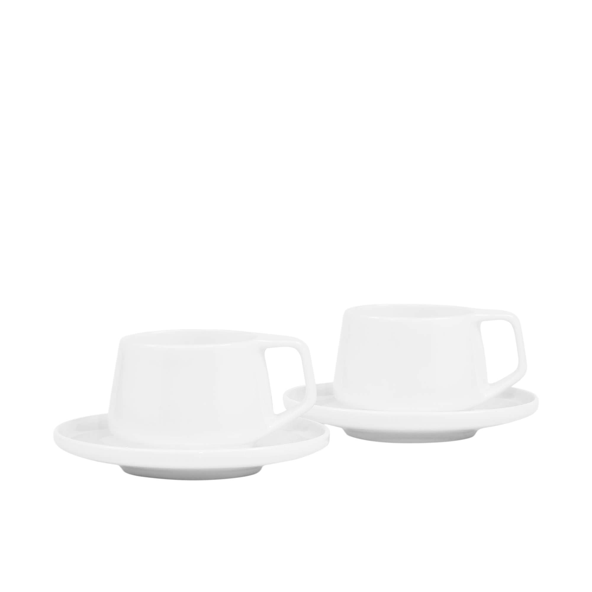 Noritake Marc Newson Espresso Cup & Saucer 75ml Set of 2 White Image 1