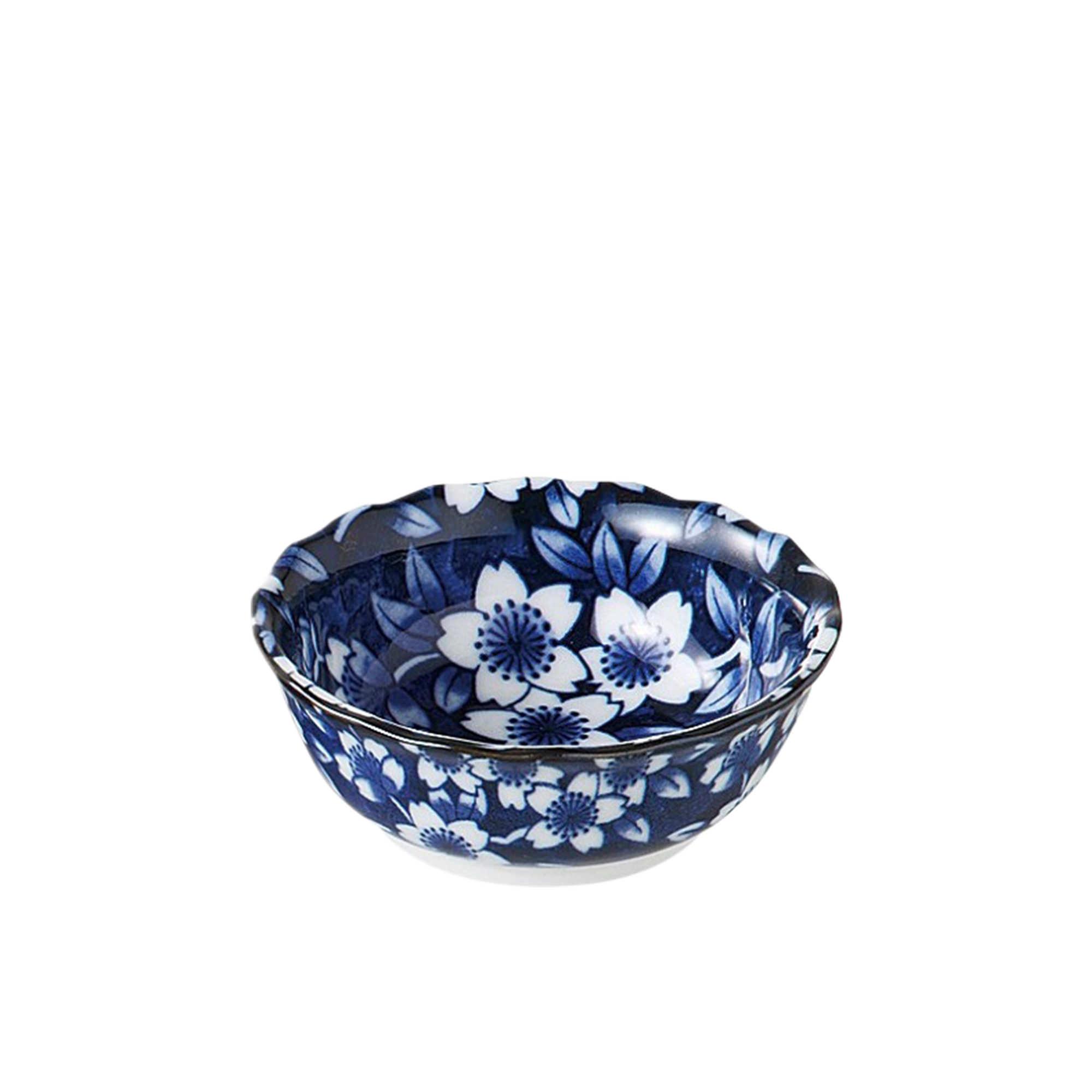 Japanese Collection Nami Porcelain Dipping Bowl Set of 5 Blue Image 3