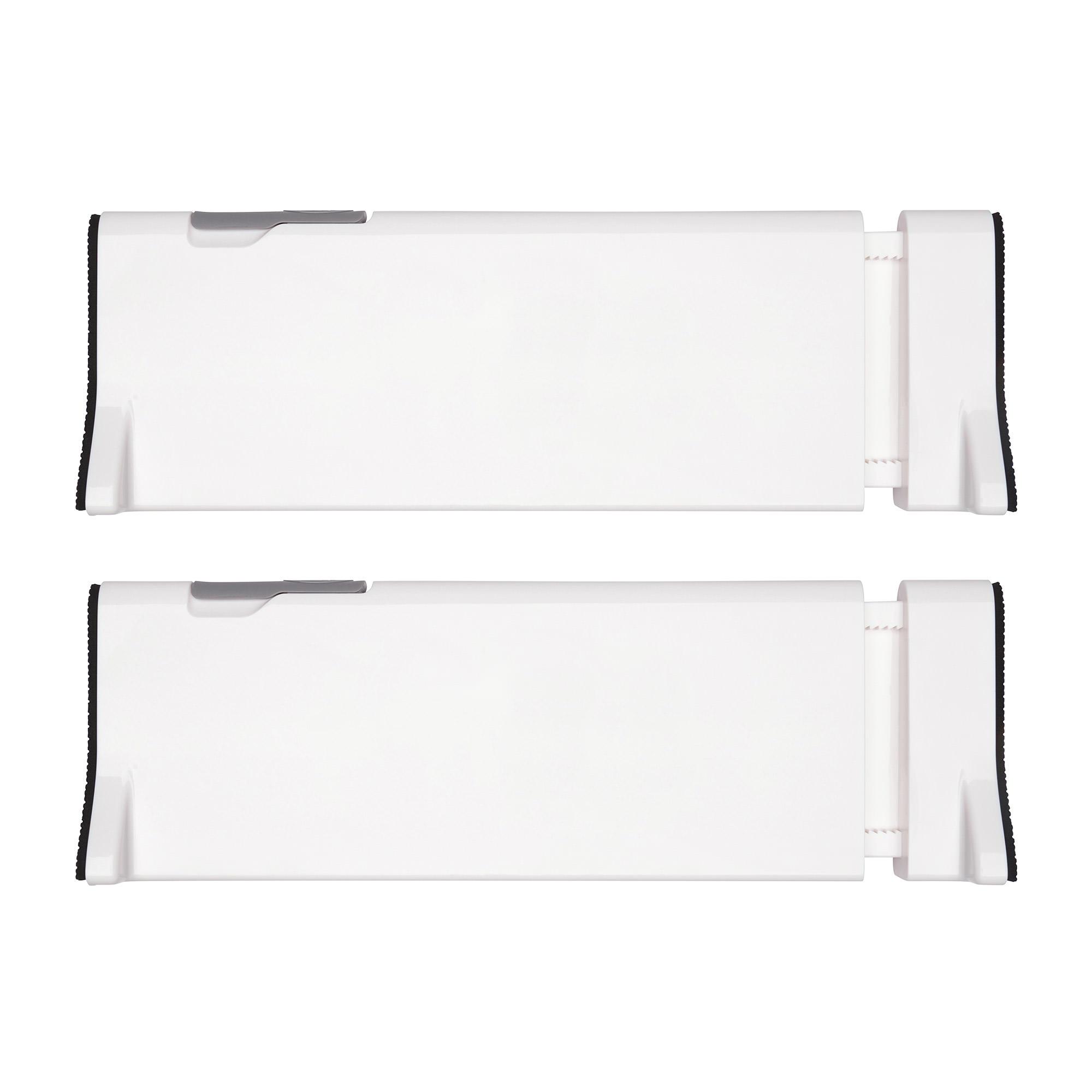 OXO Good Grips Expandable Dresser Drawer Divider 2pk White Image 1