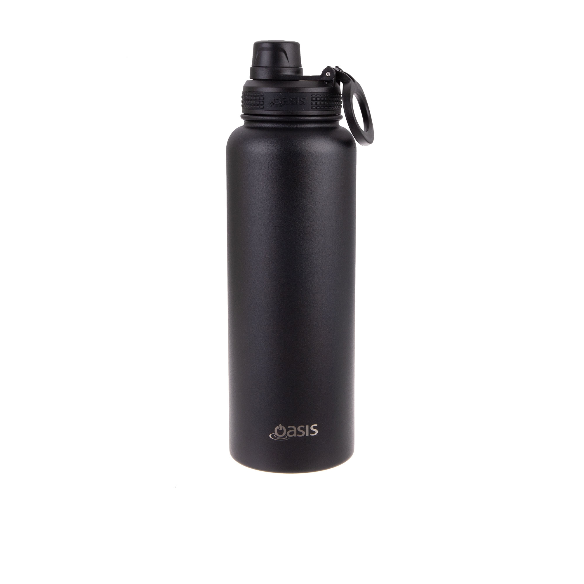 Oasis Challenger Double Wall Insulated Sports Bottle 1.1L Black Image 1