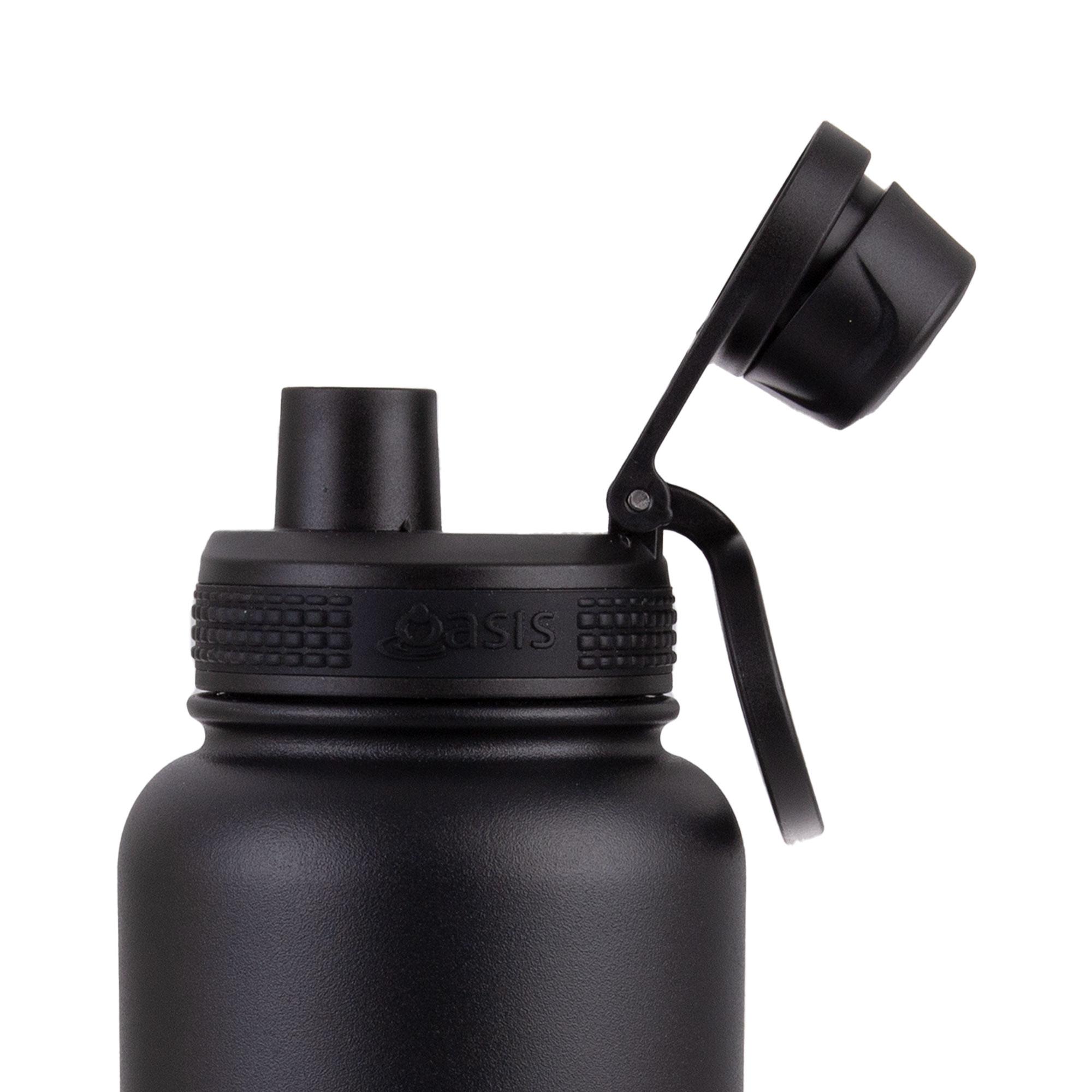 Oasis Challenger Double Wall Insulated Sports Bottle 1.1L Black Image 5