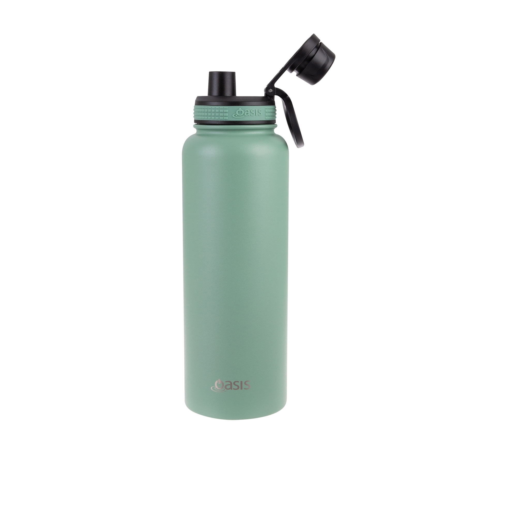 Oasis Challenger Double Wall Insulated Sports Bottle 1.1L Sage Green Image 2